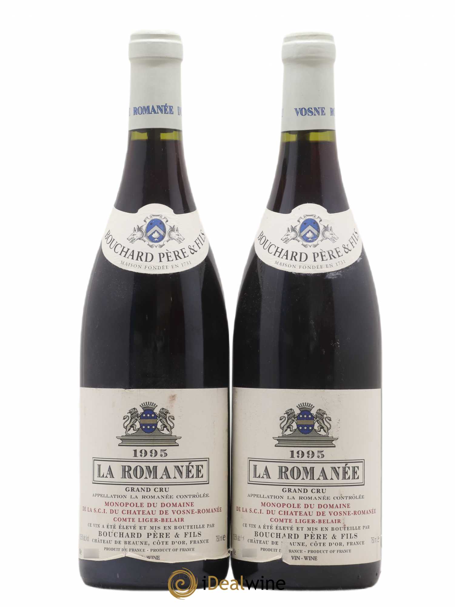 La Romanée Grand Cru Comte Liger-Belair (Domaine du) Bouchard Père et Fils 1995 - Lot de 2 bouteilles - 0