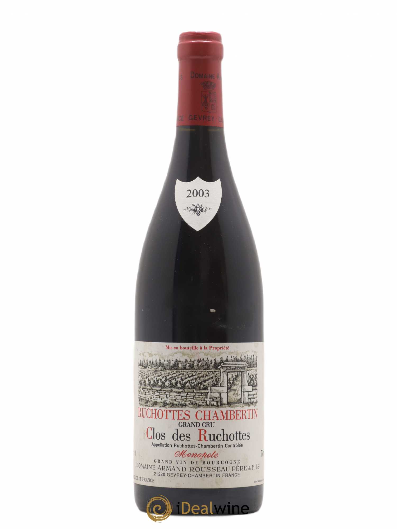 Ruchottes-Chambertin Grand Cru Clos des Ruchottes Armand Rousseau (Domaine) 2003 - Posten von 1 Flasche - 0