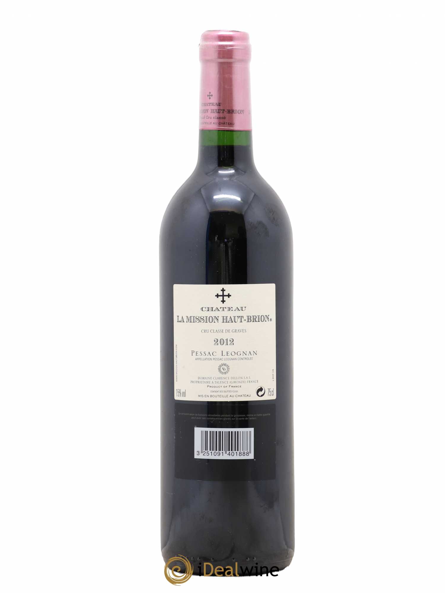 Château la Mission Haut-Brion Cru Classé de Graves 2012 - Lot de 1 bouteille - 1