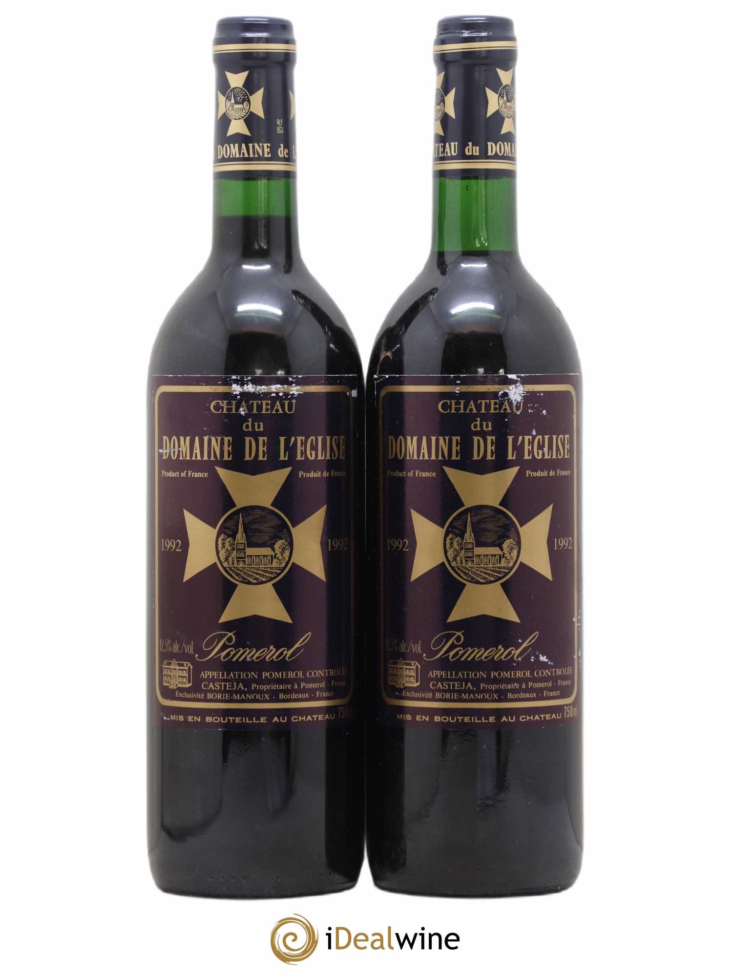 Château du Domaine de l'Église 1992 - Lot de 2 bouteilles - 0
