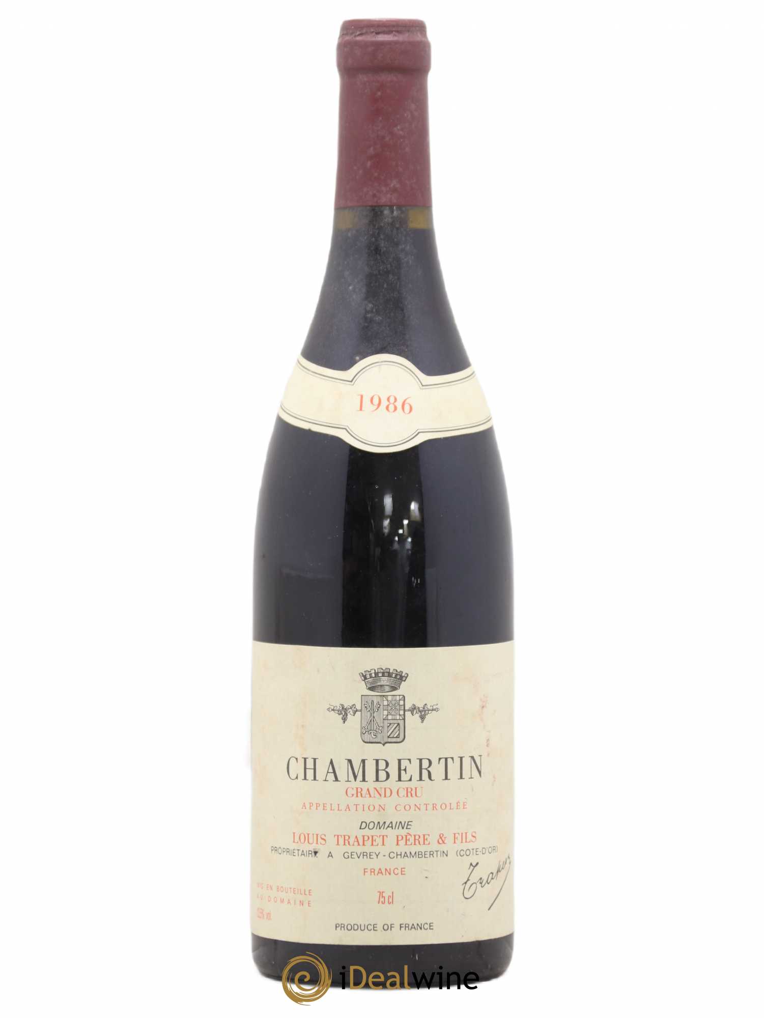 Chambertin Grand Cru Domaine Trapet 1986 - Lot de 1 bouteille - 0