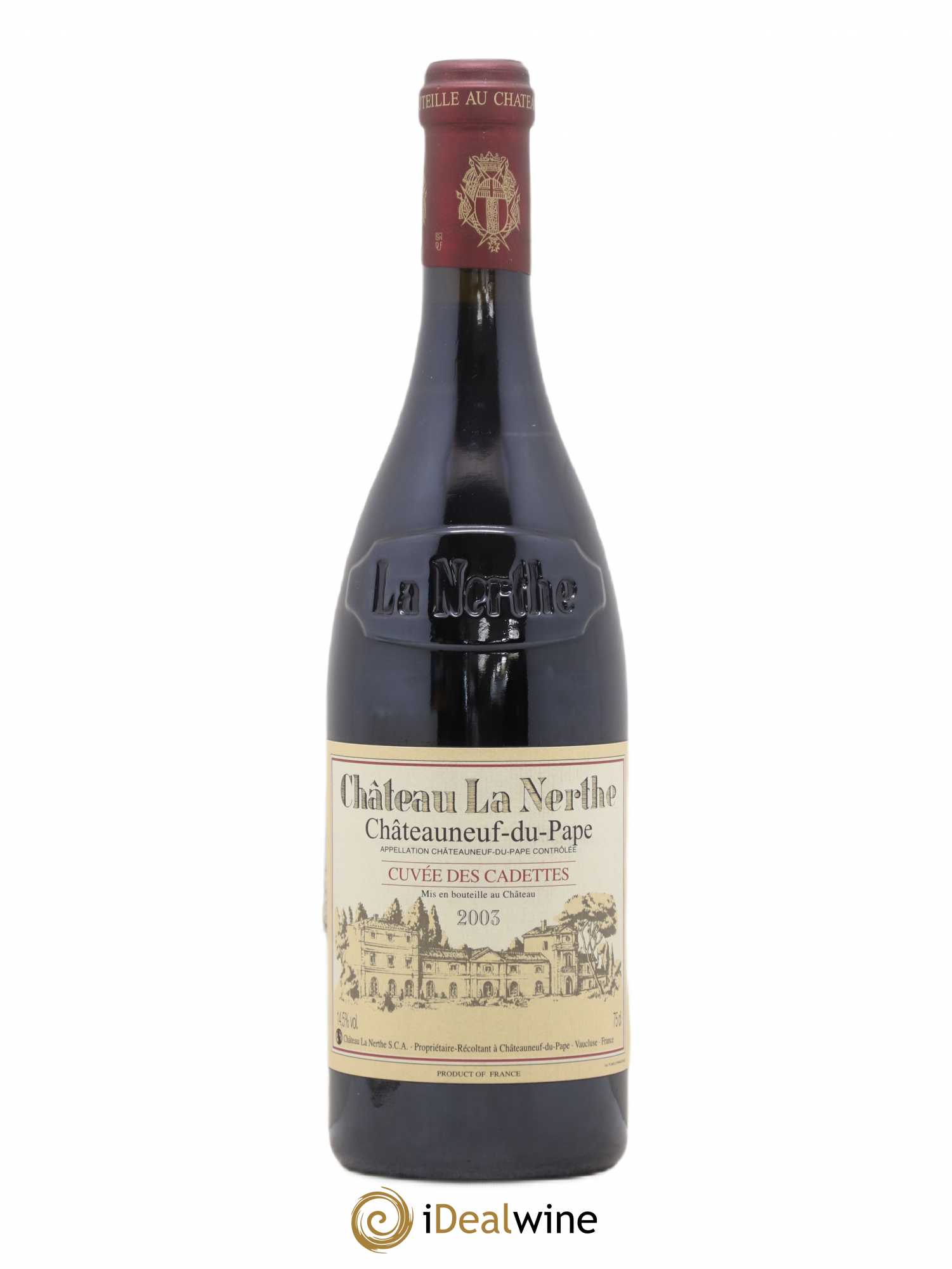 Châteauneuf-du-Pape Château La Nerthe Cuvée des Cadettes Famille Richard 2003 - Lot de 1 bouteille - 0