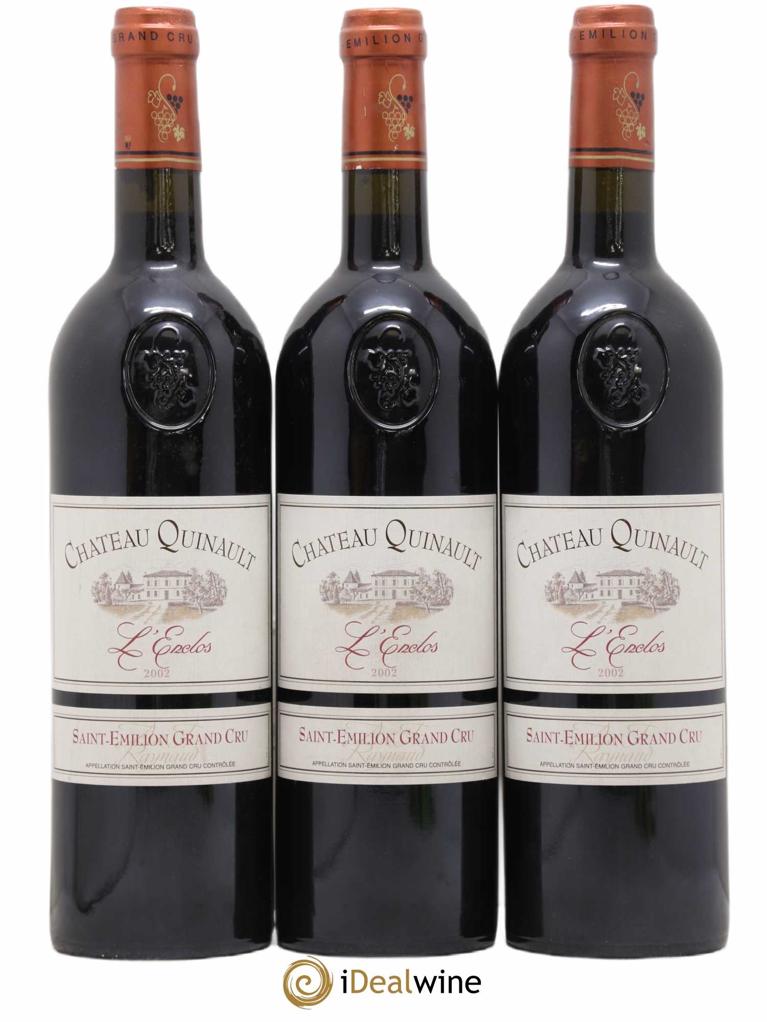 Château Quinault L'Enclos 2002 - Lot de 3 bouteilles - 0