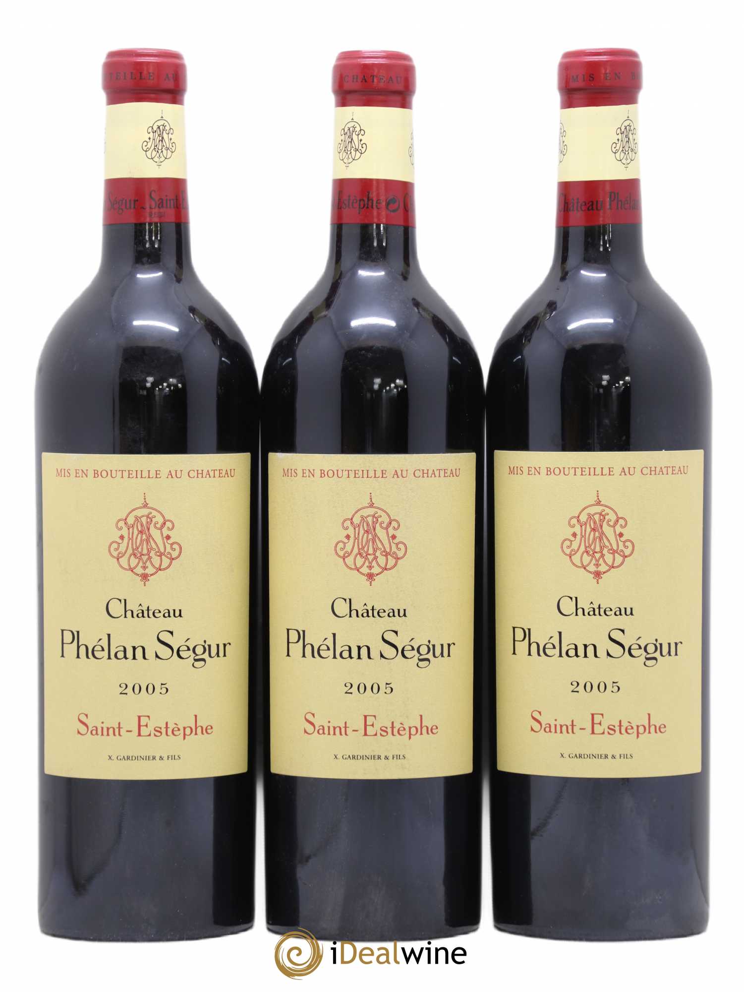 Château Phélan Ségur 2005 - Lot de 3 bouteilles - 0