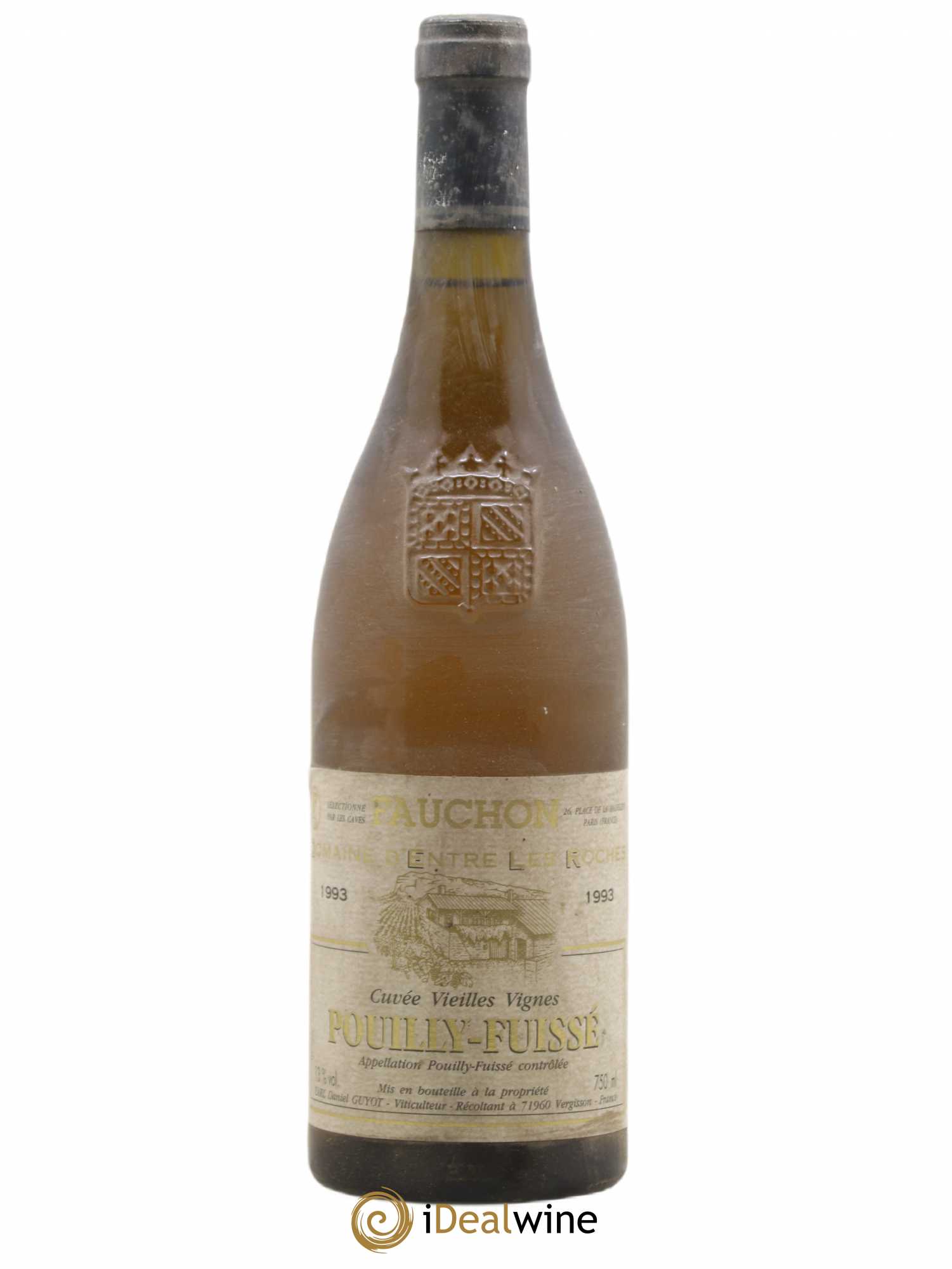 Pouilly-Fuissé Cuvée Vieilles Vignes Domaine d'Entre Les Roches Selectionné par Fauchon 1993 - Posten von 1 Flasche - 0