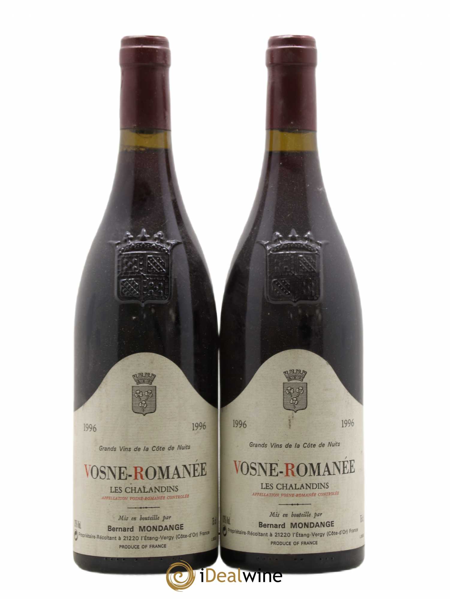 Vosne-Romanée Les Chalandins Bernard Mondange 1996 - Posten von 2 Flaschen - 0