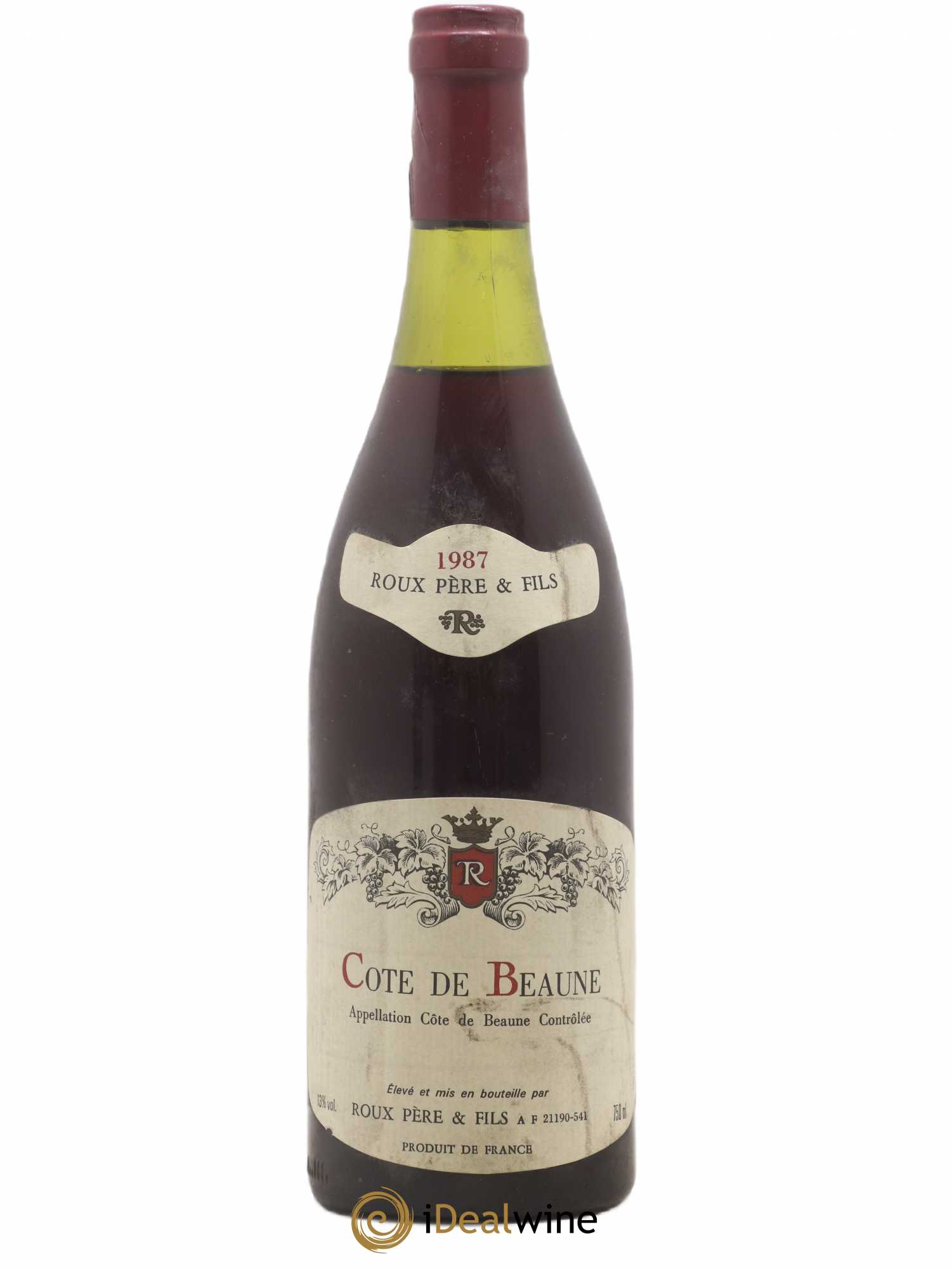 Côte de Beaune Domaine Roux Père et fils 1987 - Lot de 1 bouteille - 0