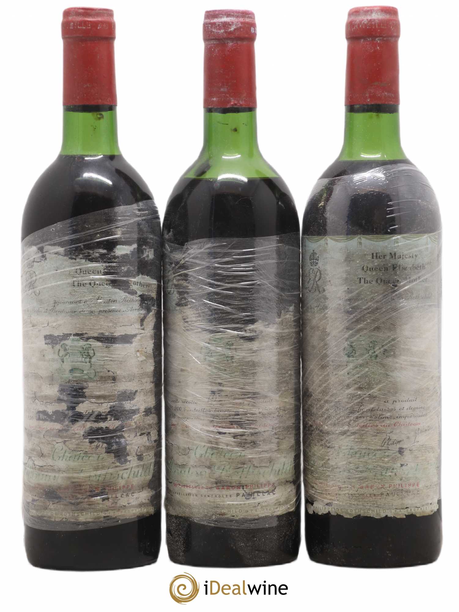 Château Mouton Rothschild 1er Grand Cru Classé 1977 - Lot de 3 bouteilles - 0