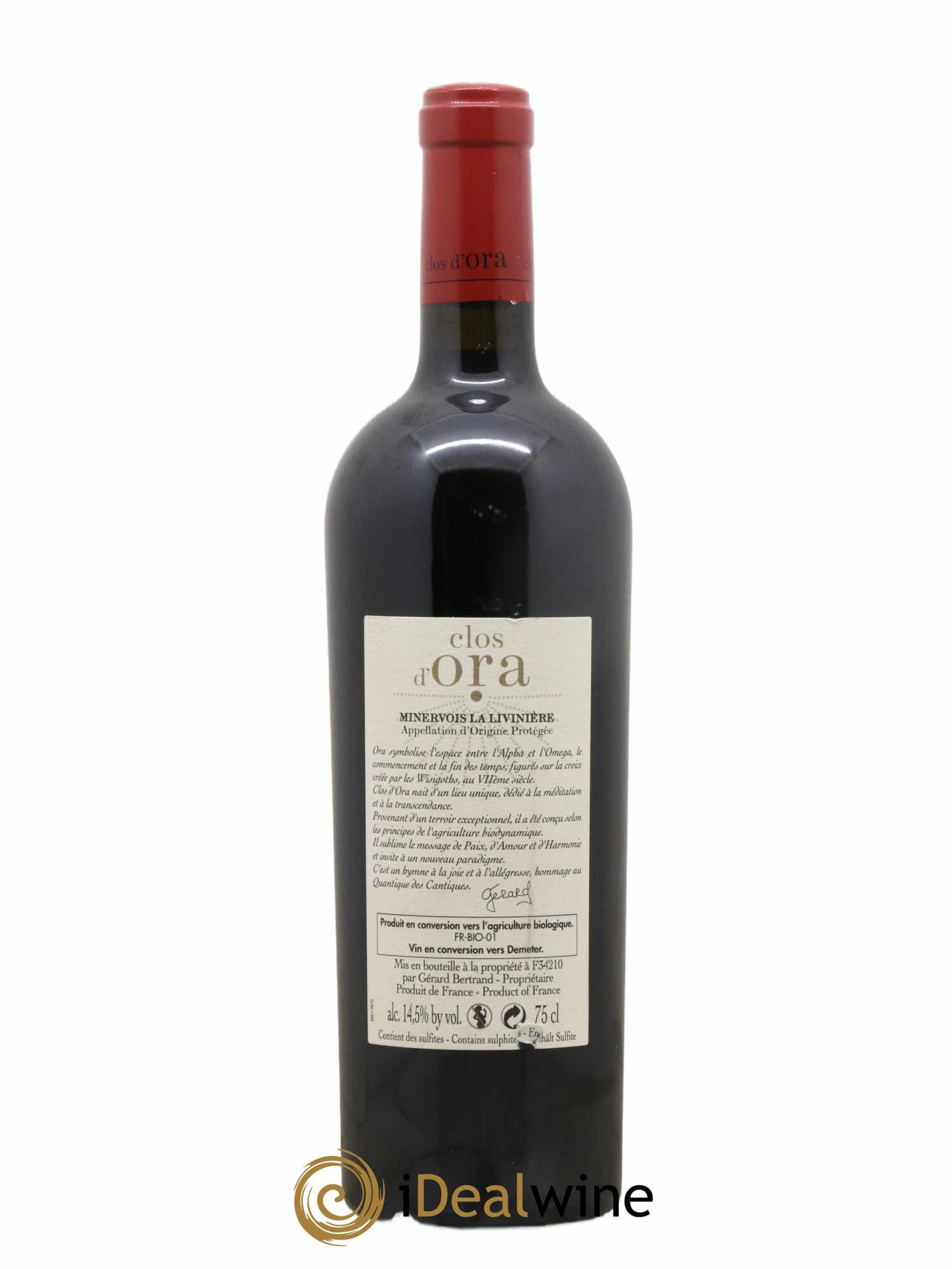 Minervois La Livinière Clos d'Ora Gérard Bertrand 2014 - Lot de 1 bouteille - 1