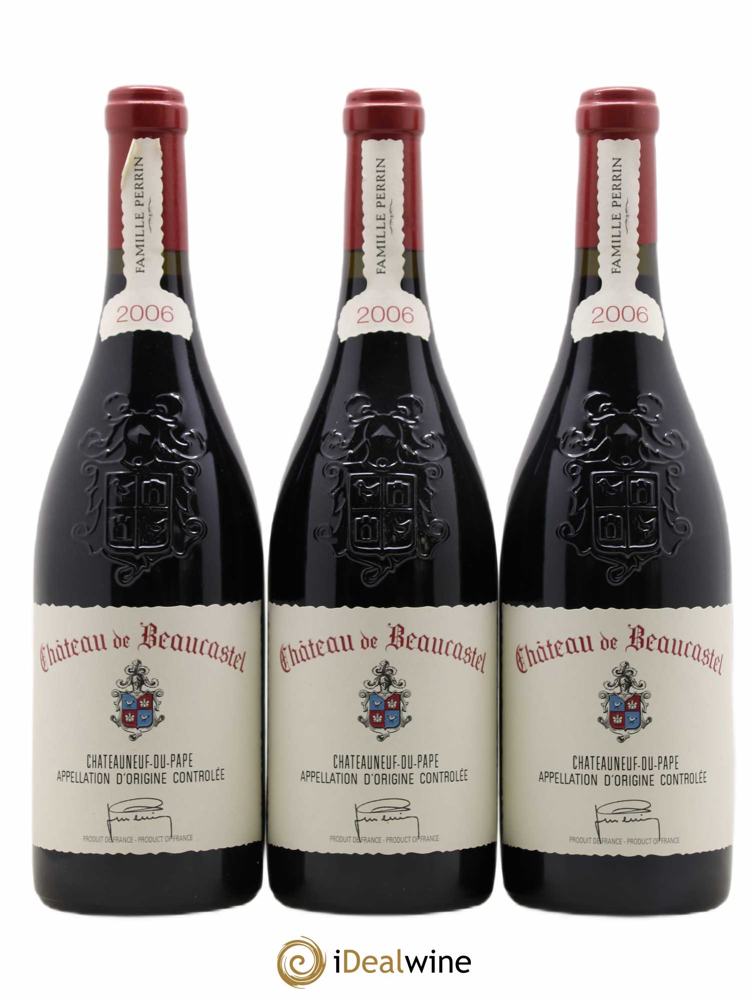 Châteauneuf-du-Pape Château de Beaucastel Famille Perrin 2006 - Lot de 3 bouteilles - 0