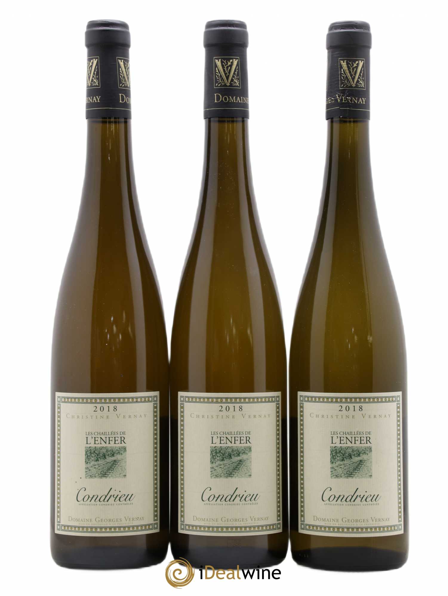 Condrieu Les Chaillées de l'Enfer Georges Vernay 2018 - Lot de 3 bouteilles - 0