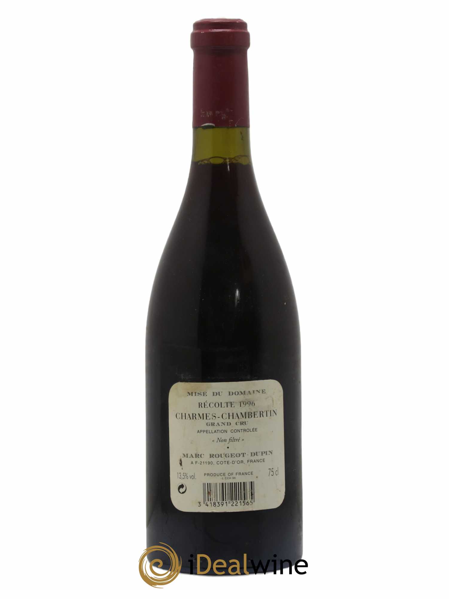 Charmes-Chambertin Grand Cru Marc Rougeot Dupin 1996 - Lot de 1 bouteille - 1