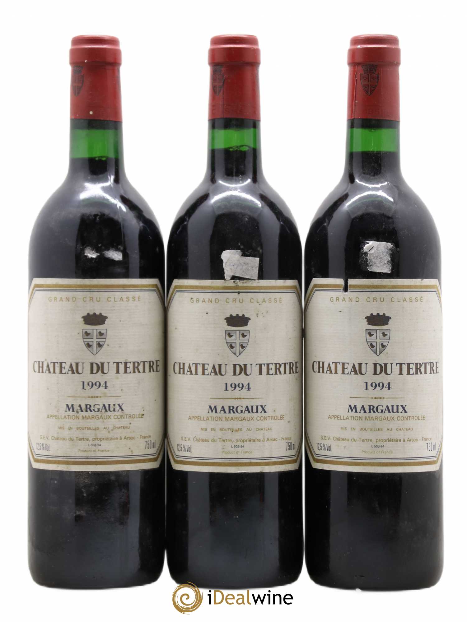 Château du Tertre 5ème Grand Cru Classé 1994 - Lot de 3 bouteilles - 0