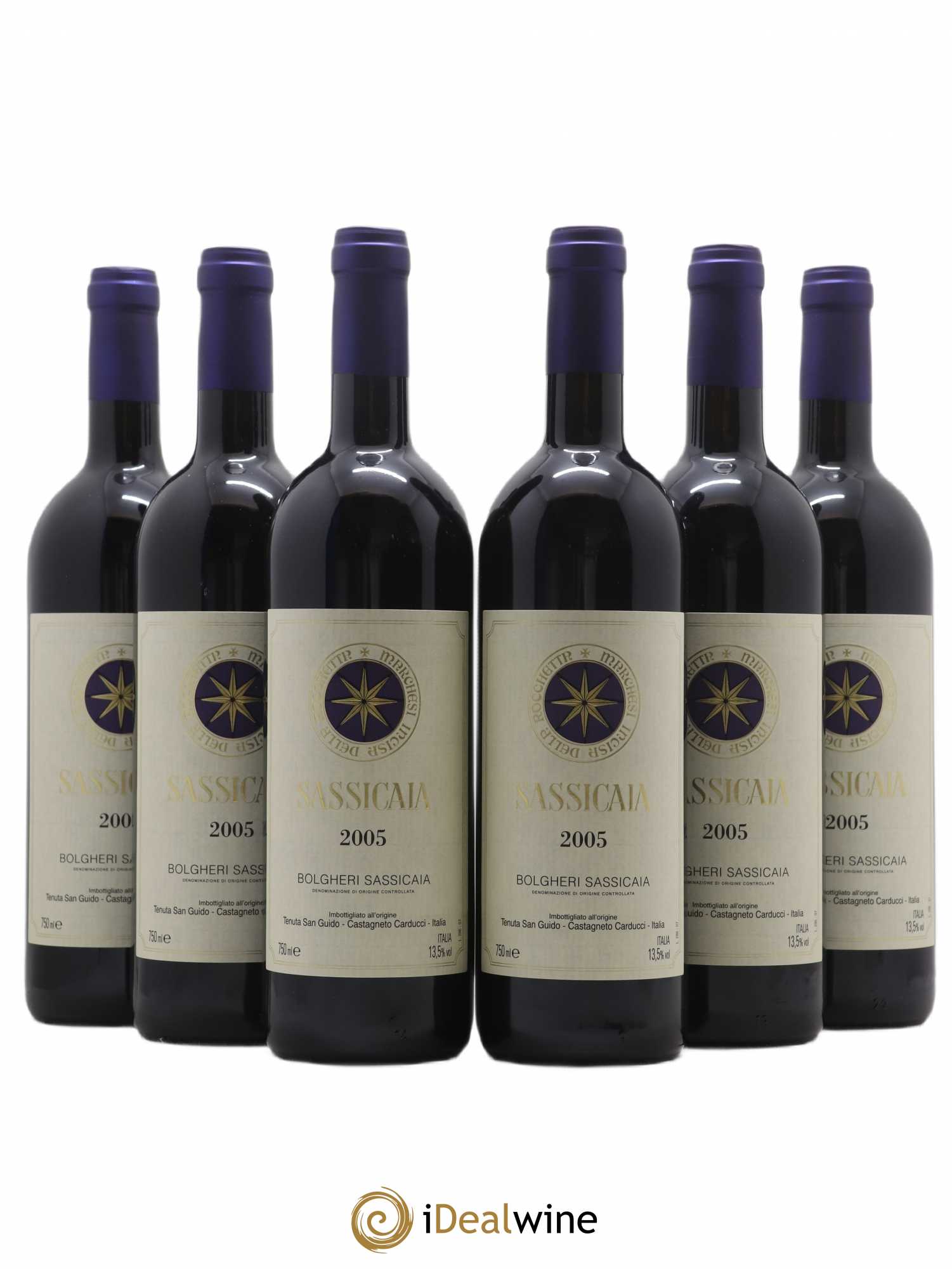 Bolgheri DOC Sassicaia Tenuta San Guido 2005 - Lot de 6 bouteilles - 0