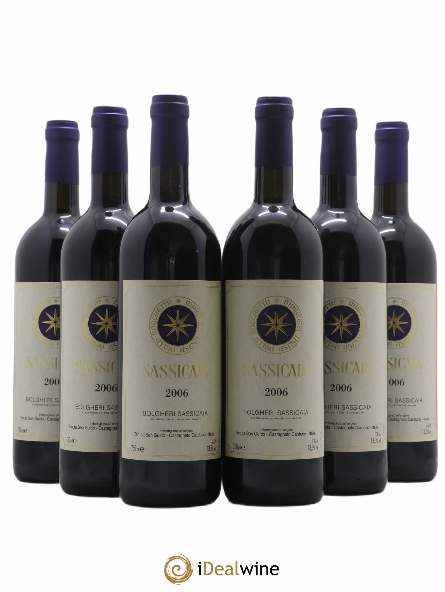 Bolgheri DOC Sassicaia Tenuta San Guido 2006 - Lot de 6 bouteilles - 0
