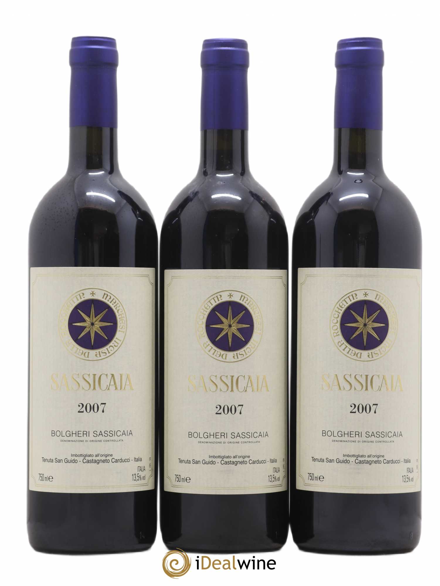 Bolgheri DOC Sassicaia Tenuta San Guido 2007 - Lot de 6 bouteilles - 1