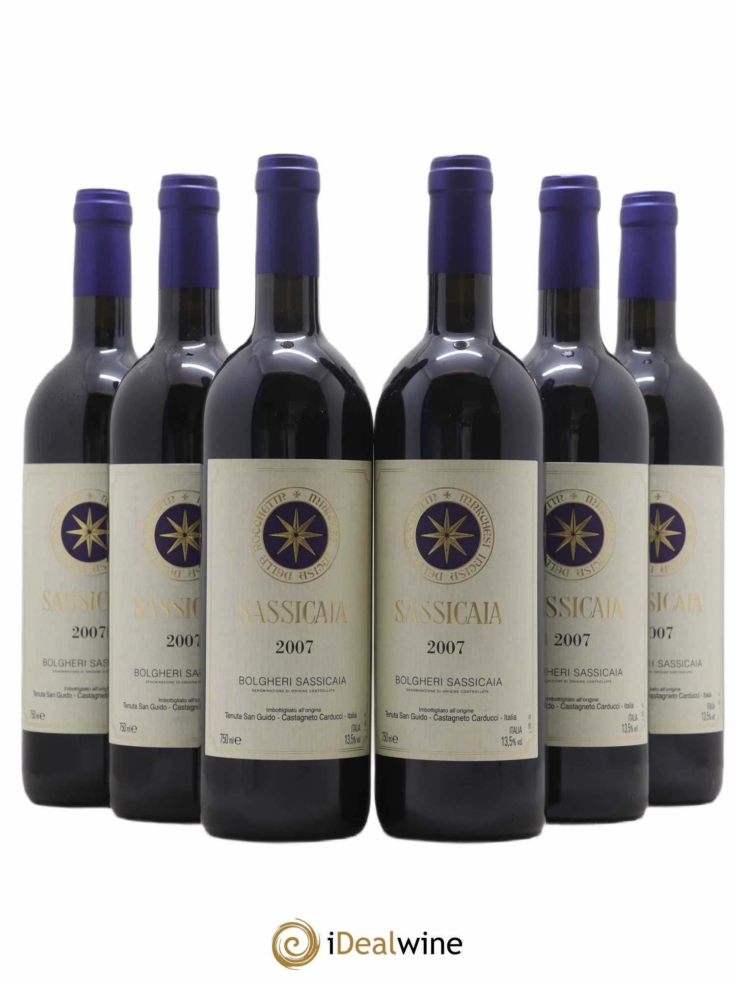 Bolgheri DOC Sassicaia Tenuta San Guido 2007 - Lot de 6 bouteilles - 0