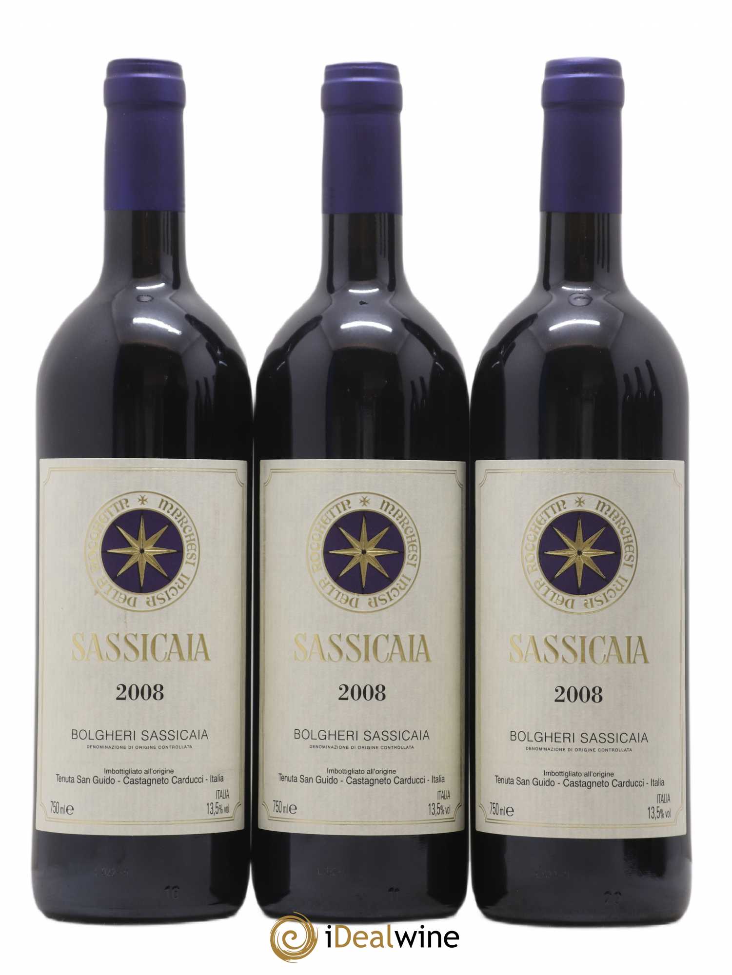 Bolgheri DOC Sassicaia Tenuta San Guido 2008 - Lot de 6 bouteilles - 1