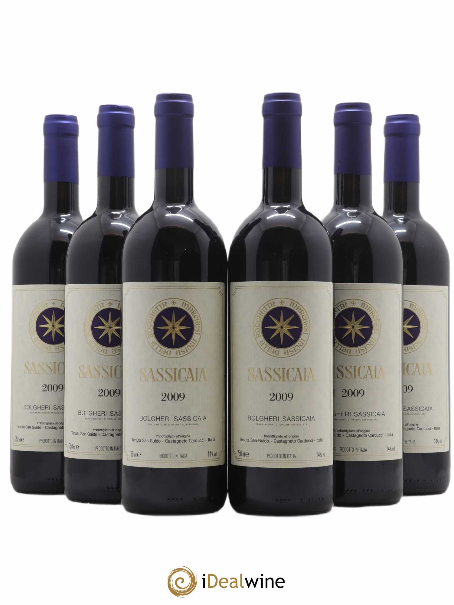 Bolgheri DOC Sassicaia Tenuta San Guido 2009 - Lot de 6 bouteilles - 0