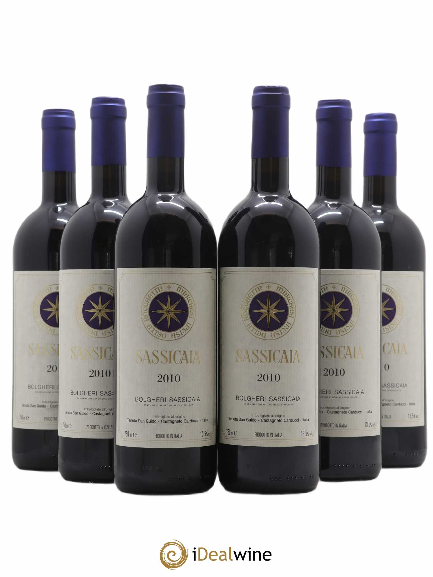 Bolgheri DOC Sassicaia Tenuta San Guido 2010 - Lot de 6 bouteilles - 0