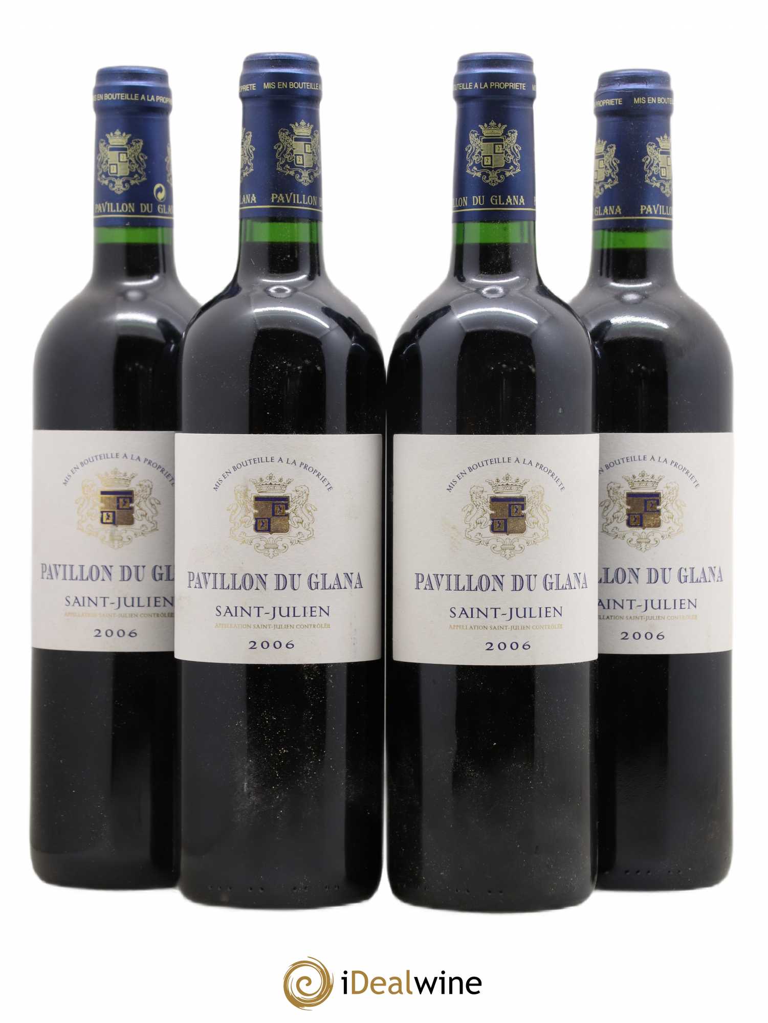 Saint-Julien Pavillon Du Glana (sans prix de réserve) 2006 - Posten von 4 Flaschen - 0
