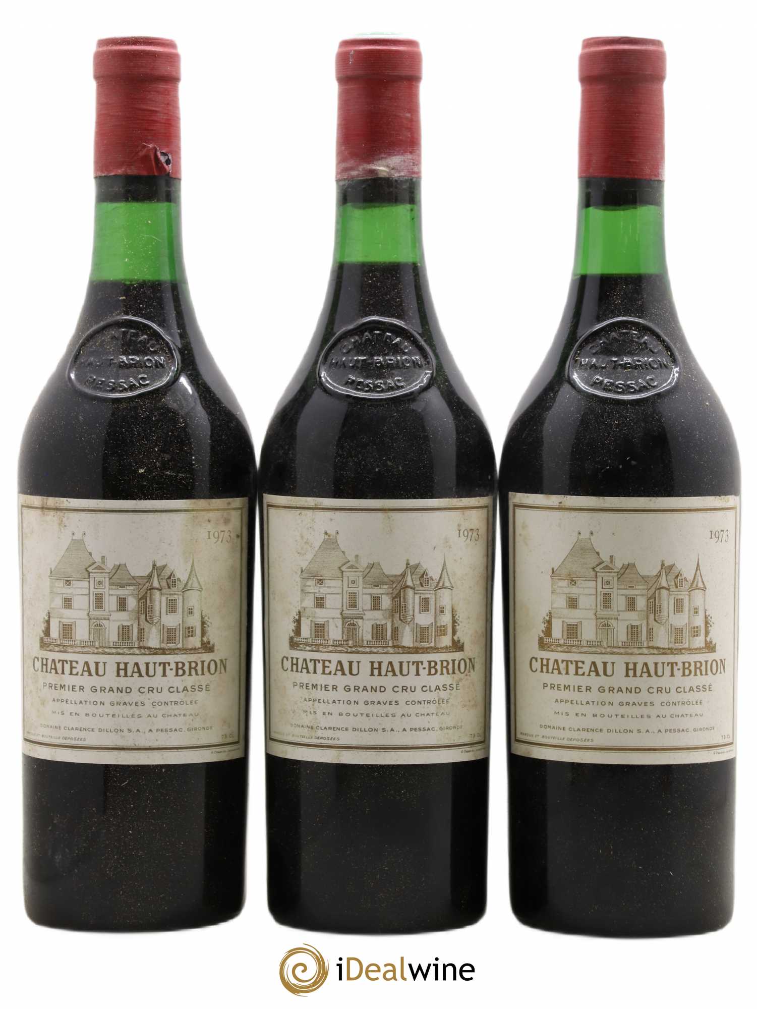 Château Haut Brion 1er Grand Cru Classé 1973 - Lot de 3 bouteilles - 0