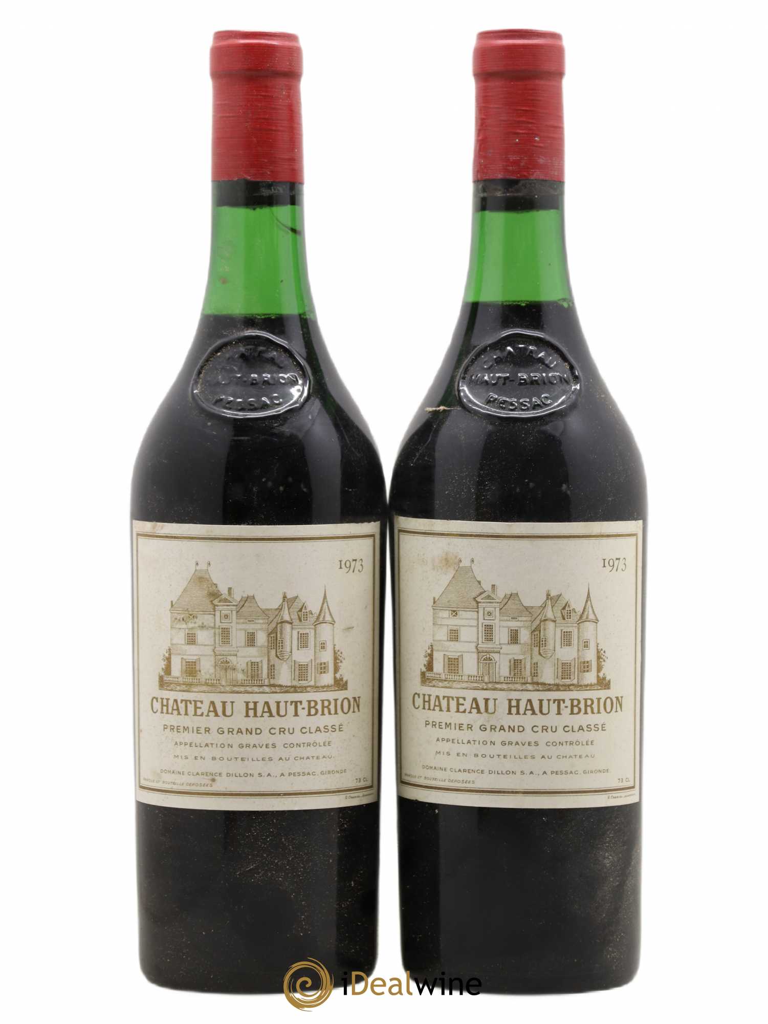 Château Haut Brion 1er Grand Cru Classé 1973 - Lot de 2 bouteilles - 0