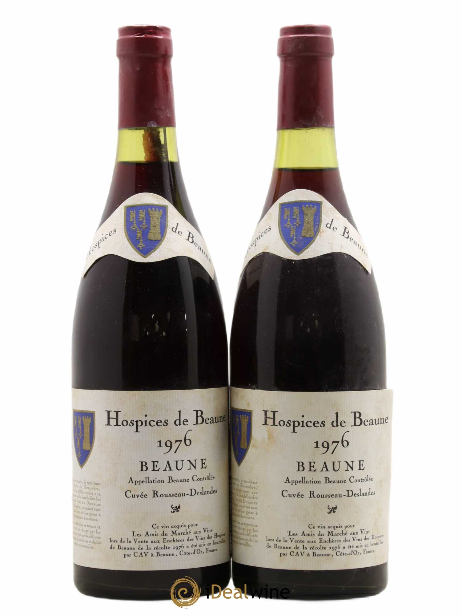 Beaune 1er Cru Cuvée Rousseau-Deslandes Hospices de Beaune 1976 - Lot de 2 bouteilles - 0