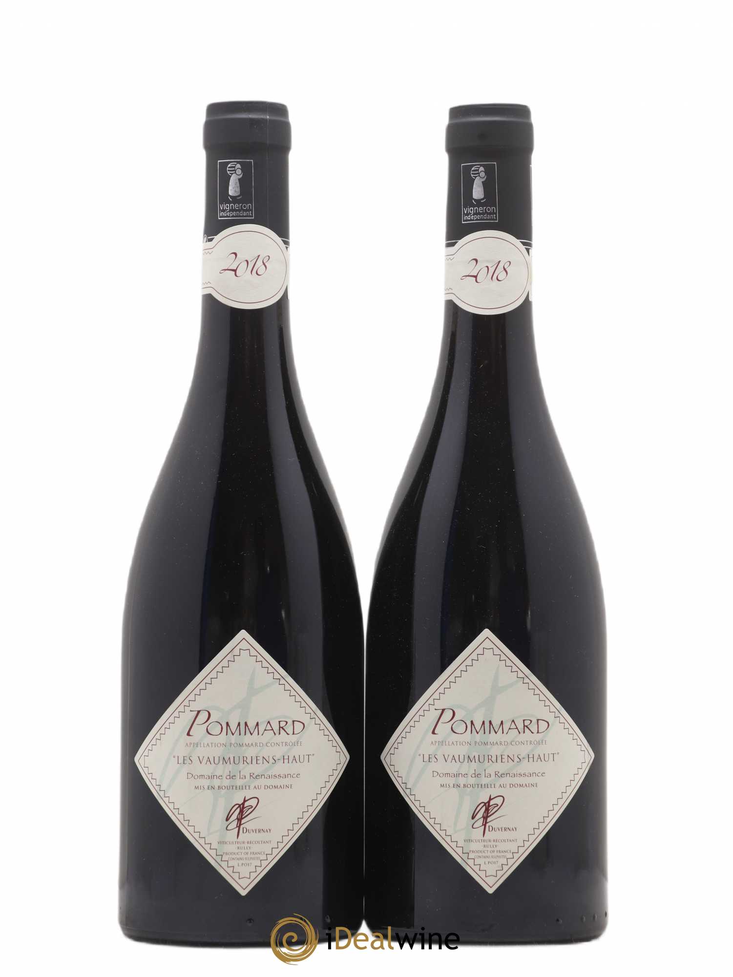 Pommard Vaumuriens Haut Dom. de la Renaissance 2018 - Posten von 2 Flaschen - 0