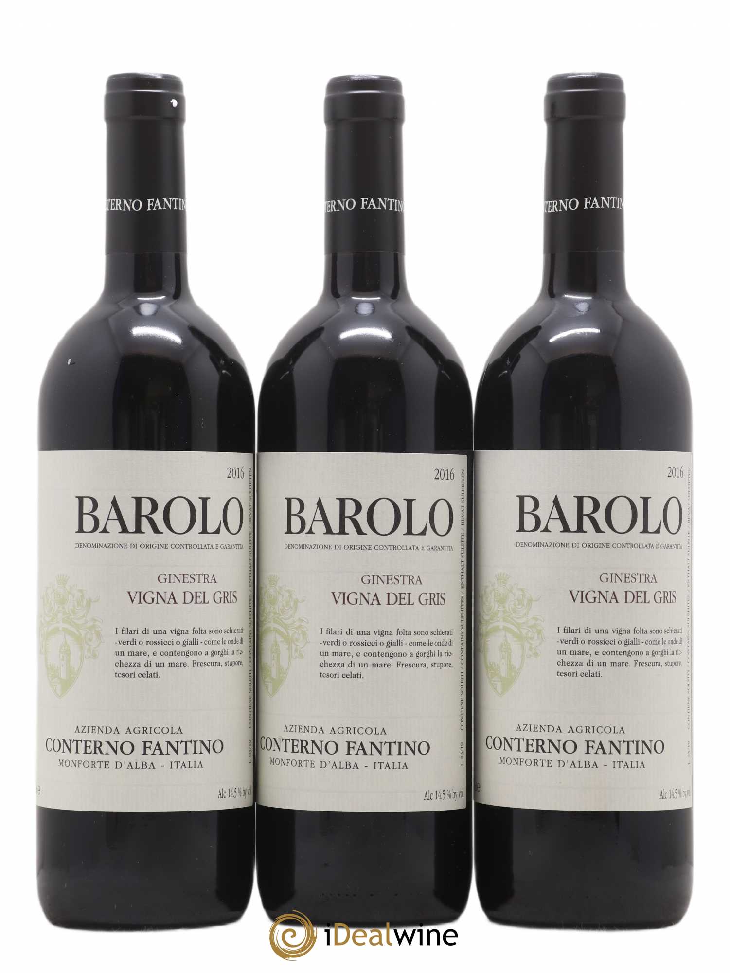 Barolo Conterno Fantino Ginestra Vigna Del Gris 2016 - Posten von 3 Flaschen - 0