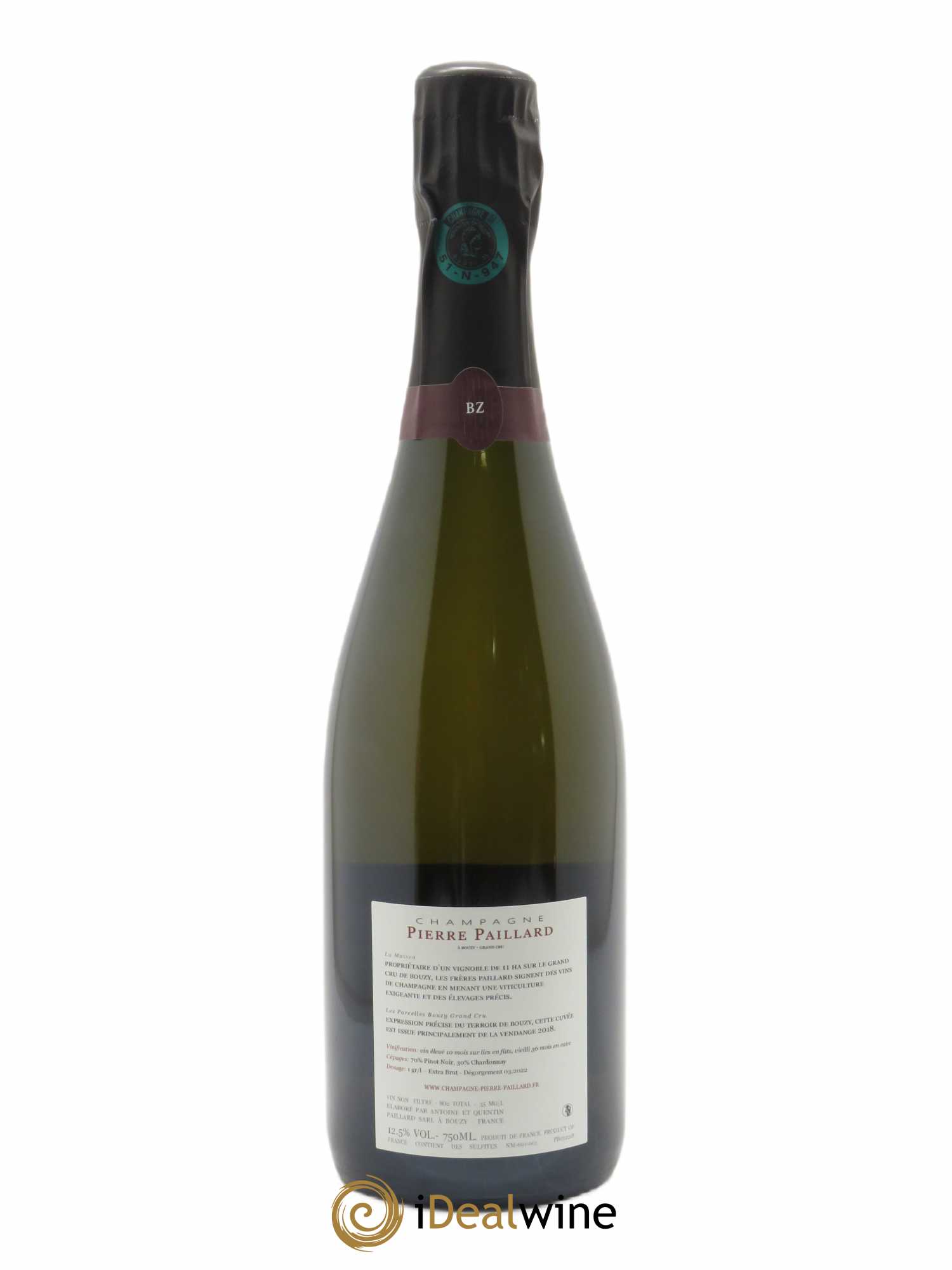 Les Parcelles XVIII Bouzy Grand Cru Extra-Brut Pierre Paillard - Posten von 1 Flasche - 1