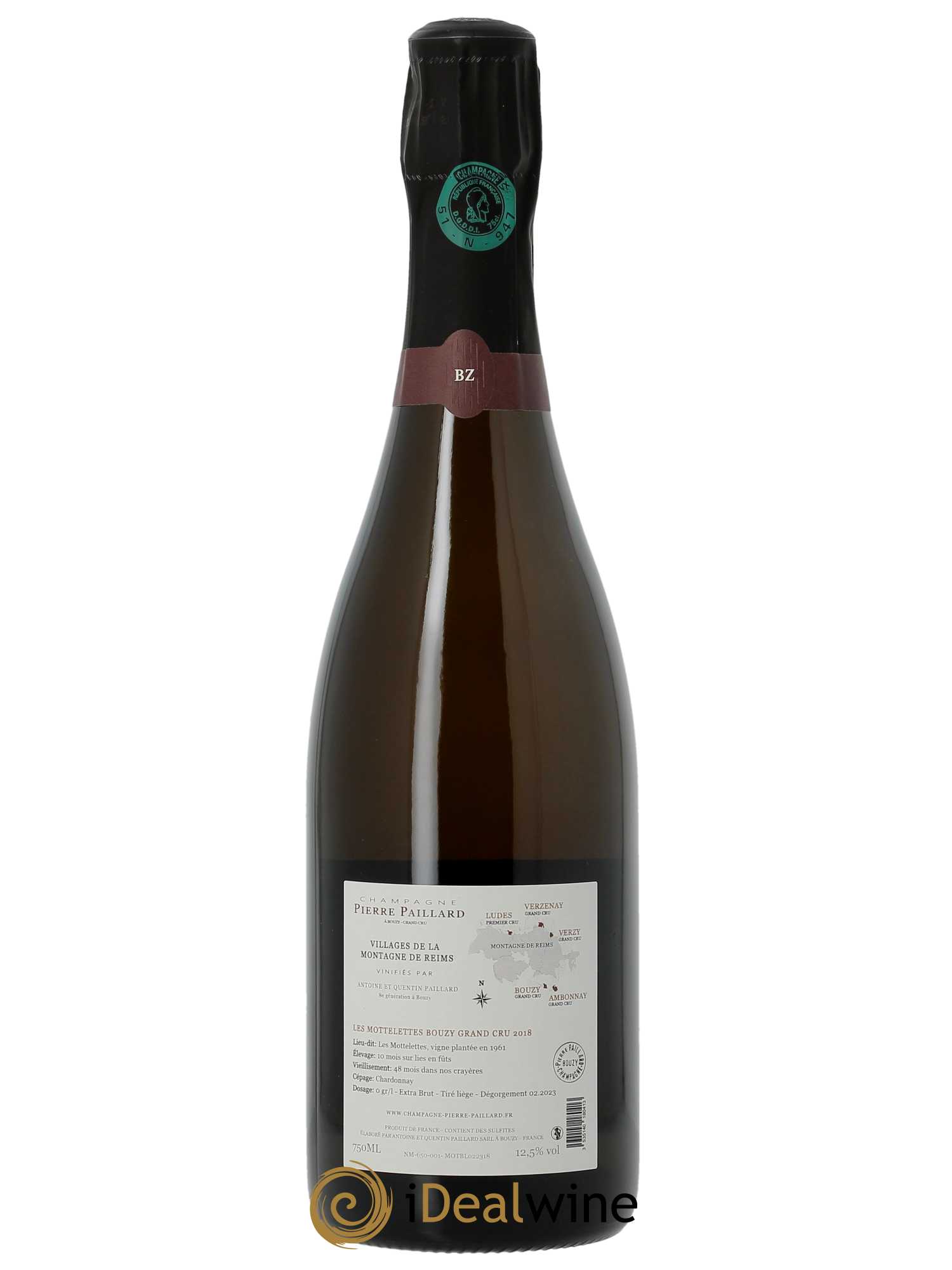 Les Mottelettes Bouzy Grand Cru Extra-Brut Pierre Paillard 2018 - Lot of 1 bottle - 1