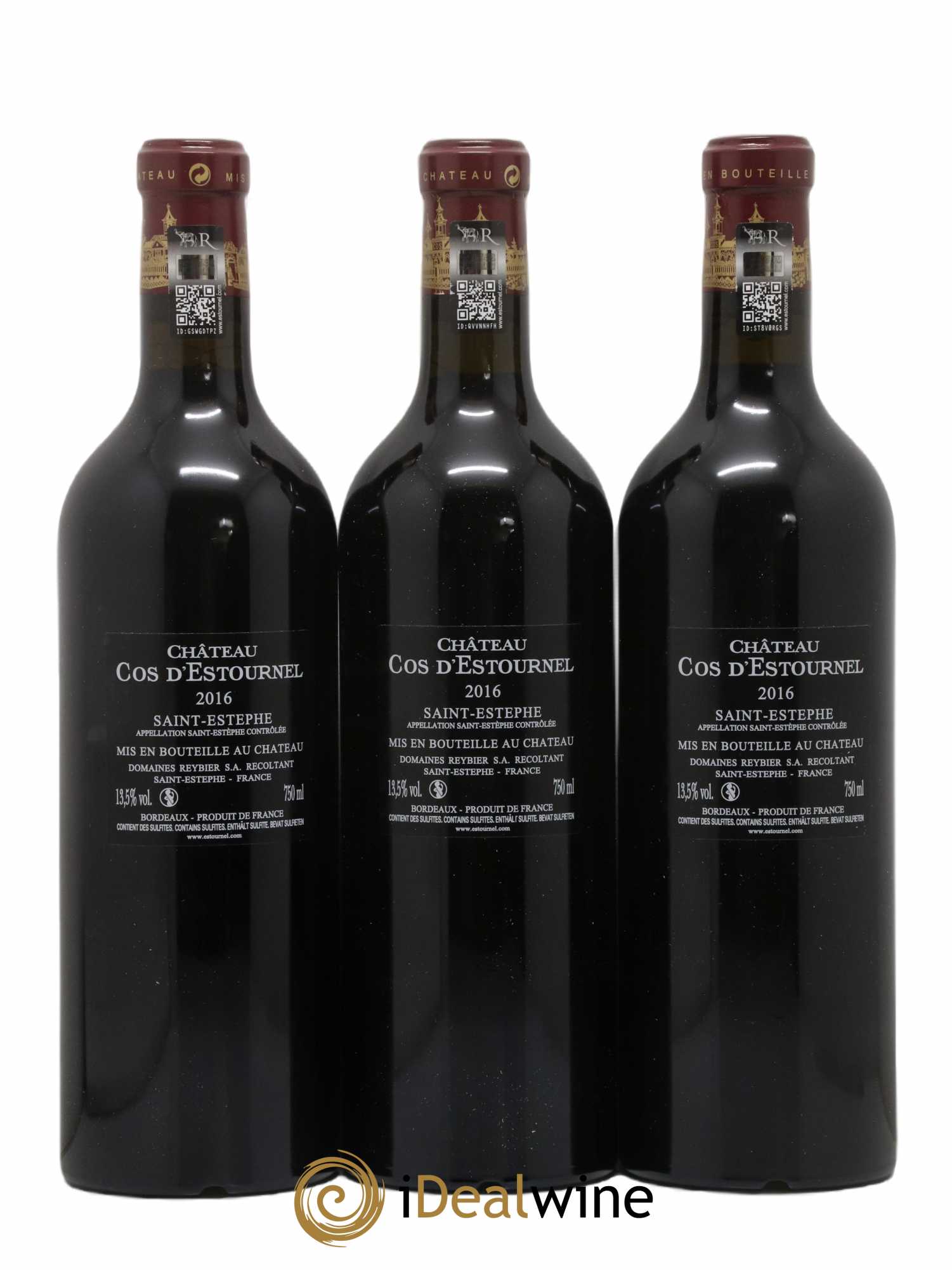 Cos d'Estournel 2ème Grand Cru Classé 2016 - Lot de 3 bouteilles - 1
