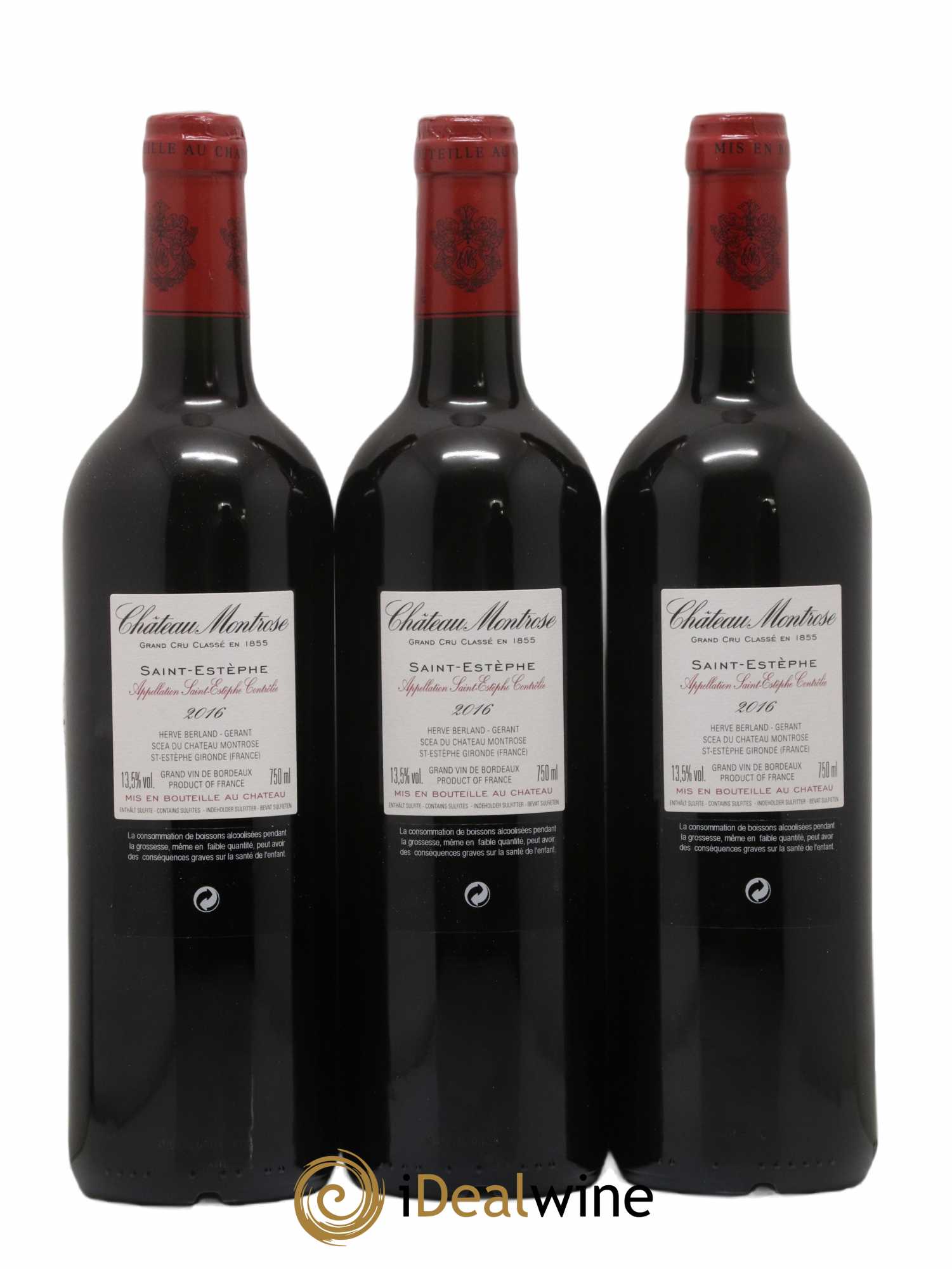 Château Montrose 2ème Grand Cru Classé 2016 - Lot de 3 bouteilles - 1