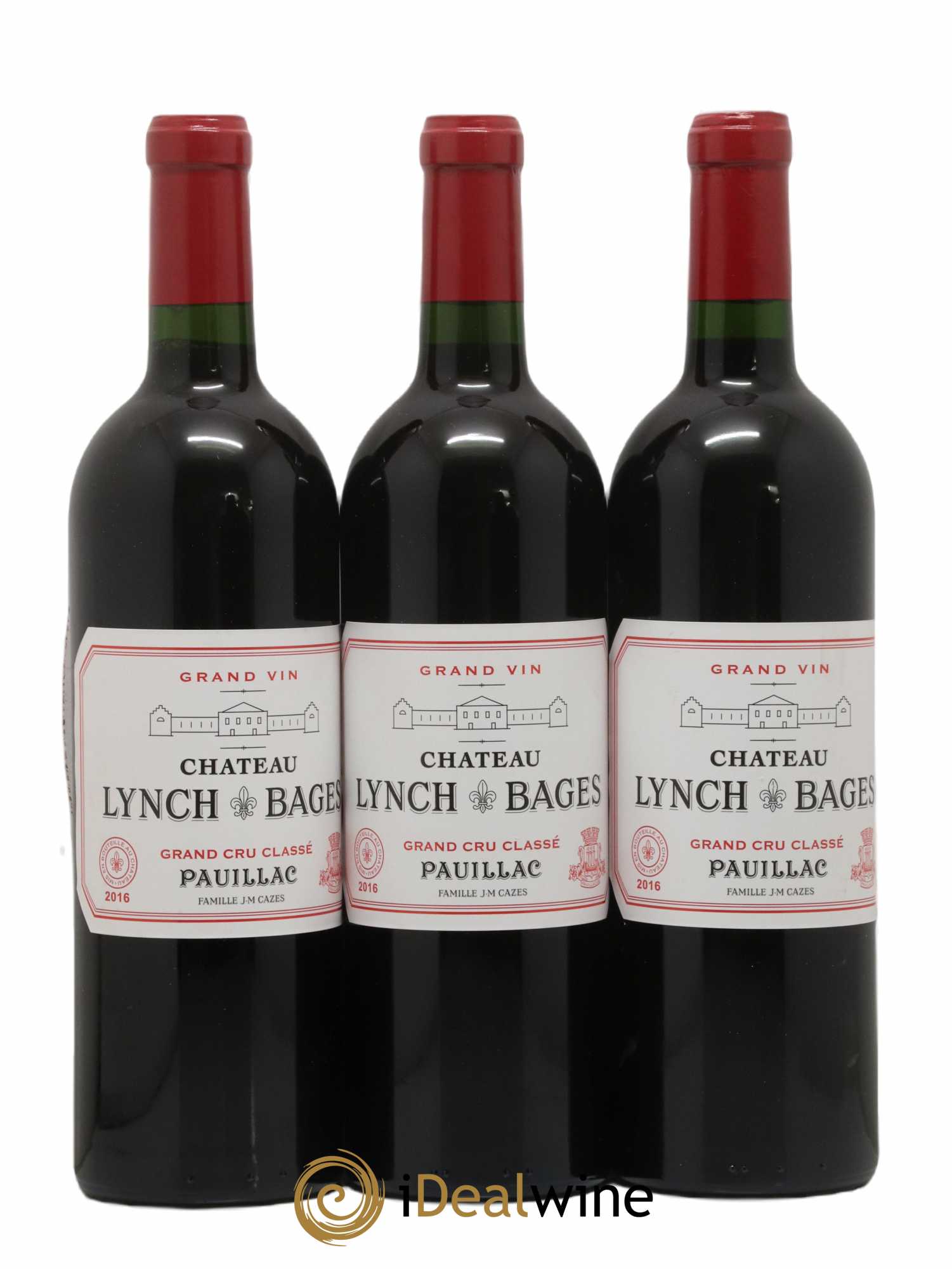 Château Lynch Bages 5ème Grand Cru Classé 2016 - Lot de 3 bouteilles - 0