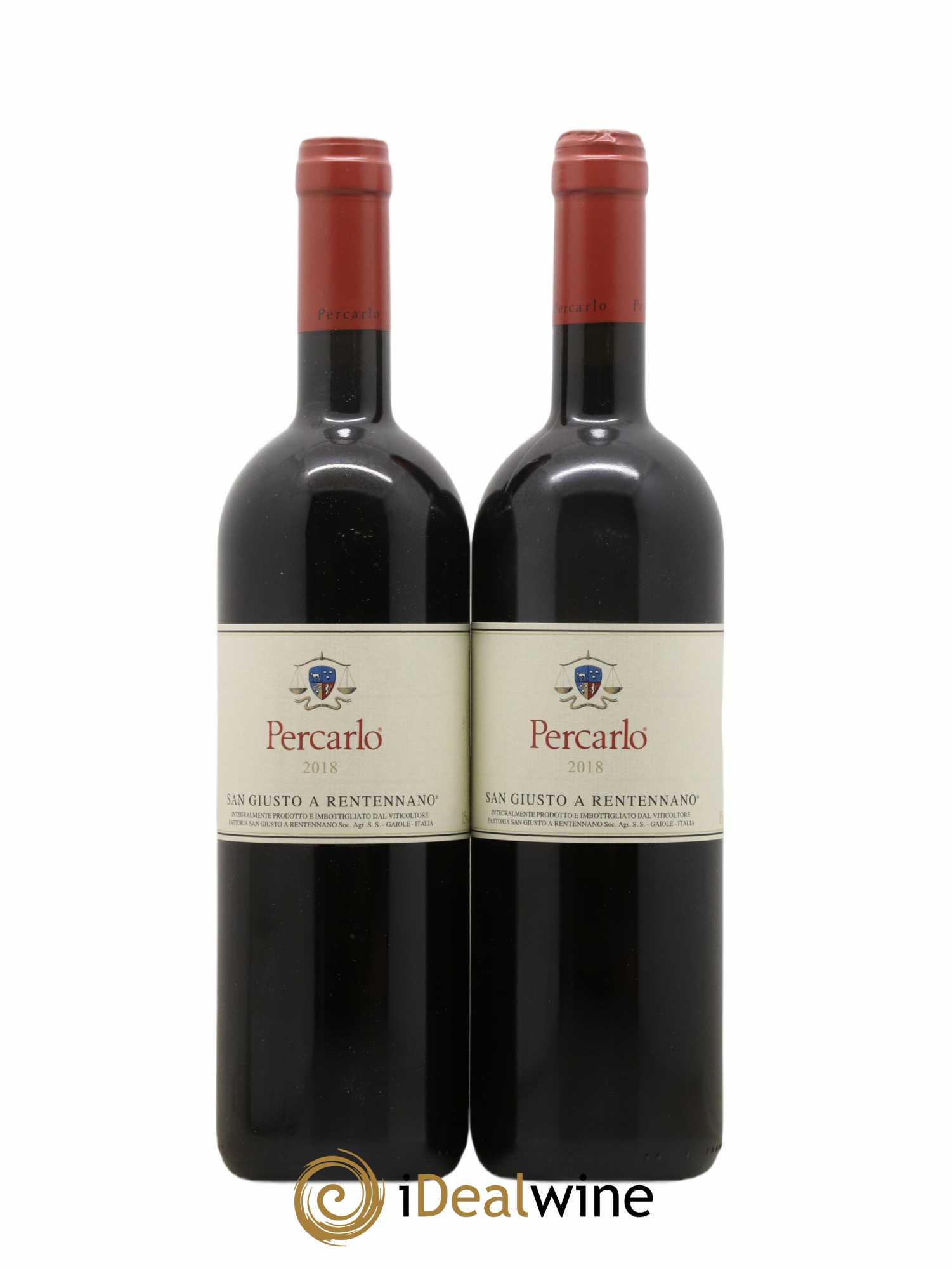 Toscana IGT San Giusto a Rentennano Percarlo Famille Martini di Cigala 2018 - Lot de 2 bouteilles - 0