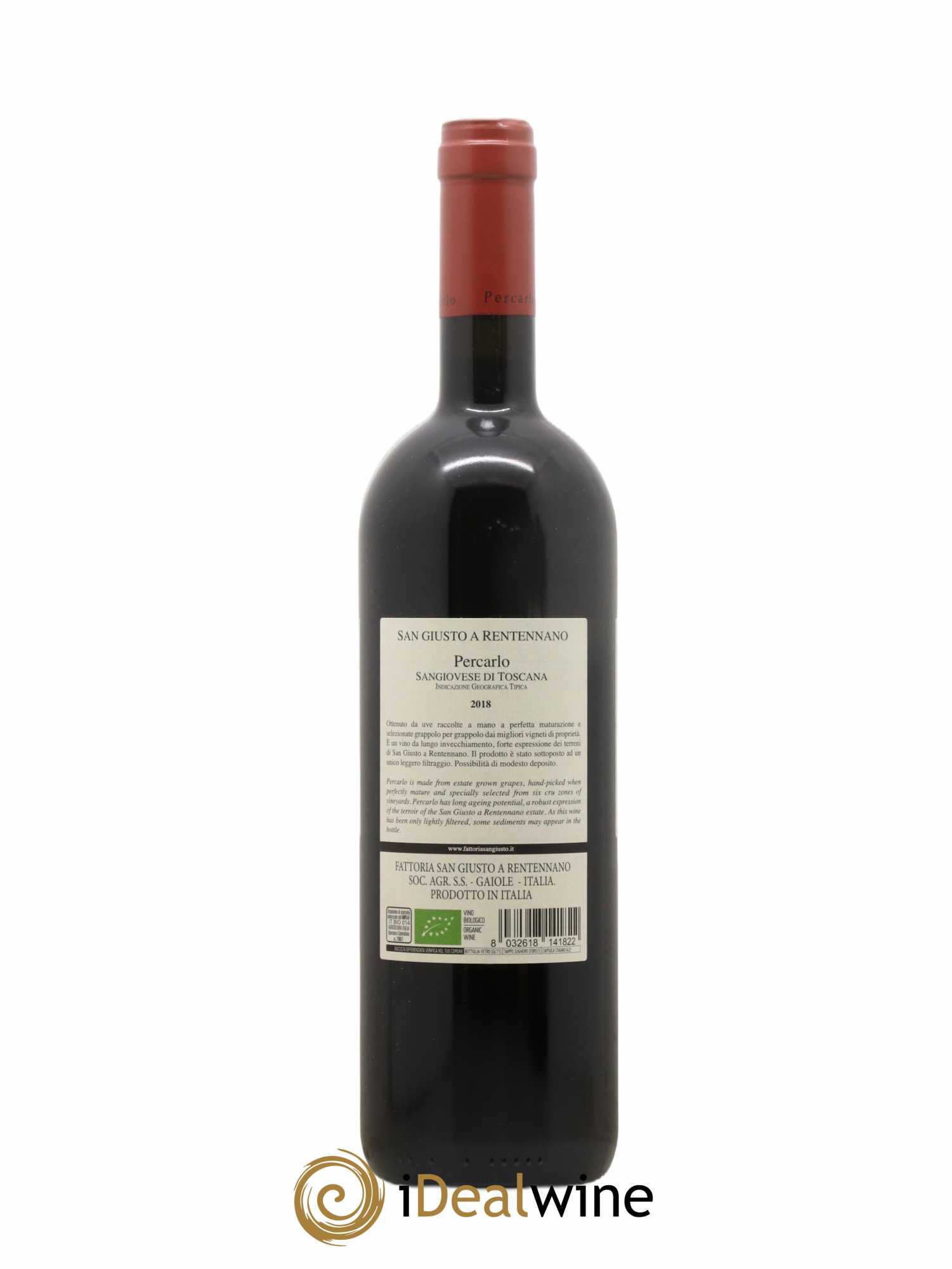 Toscana IGT San Giusto a Rentennano Percarlo Famille Martini di Cigala 2018 - Lot de 1 bouteille - 1