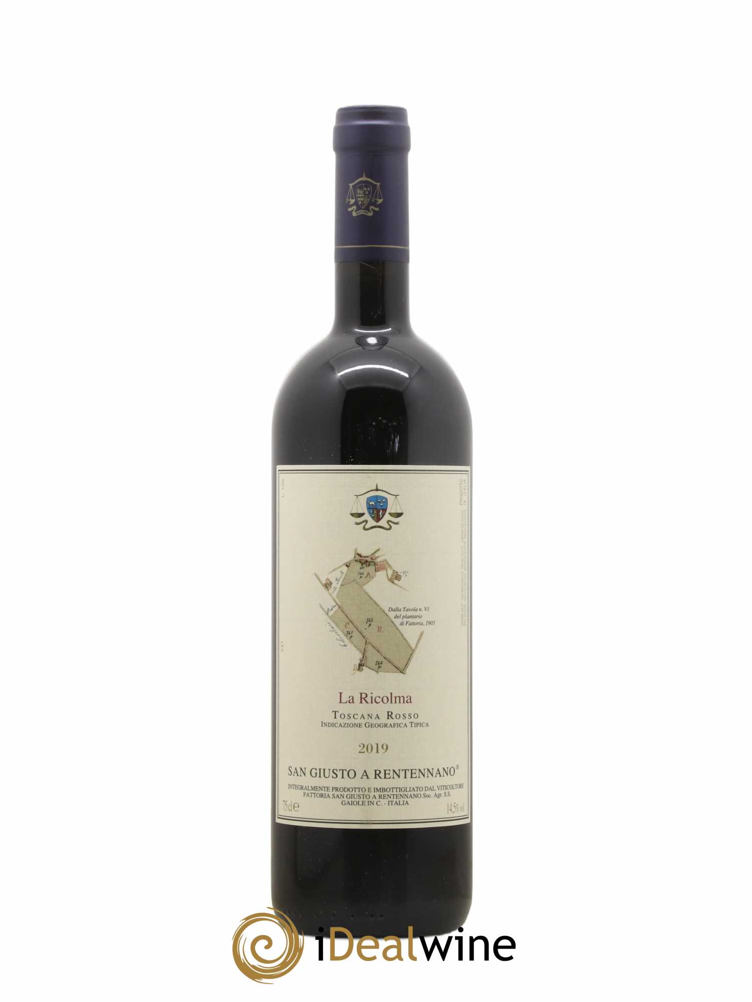 Merlot di Toscana IGT San Giusto A Rentennano La Ricolma Famille Martini di Cigala 2019 - Lot de 1 bouteille - 0