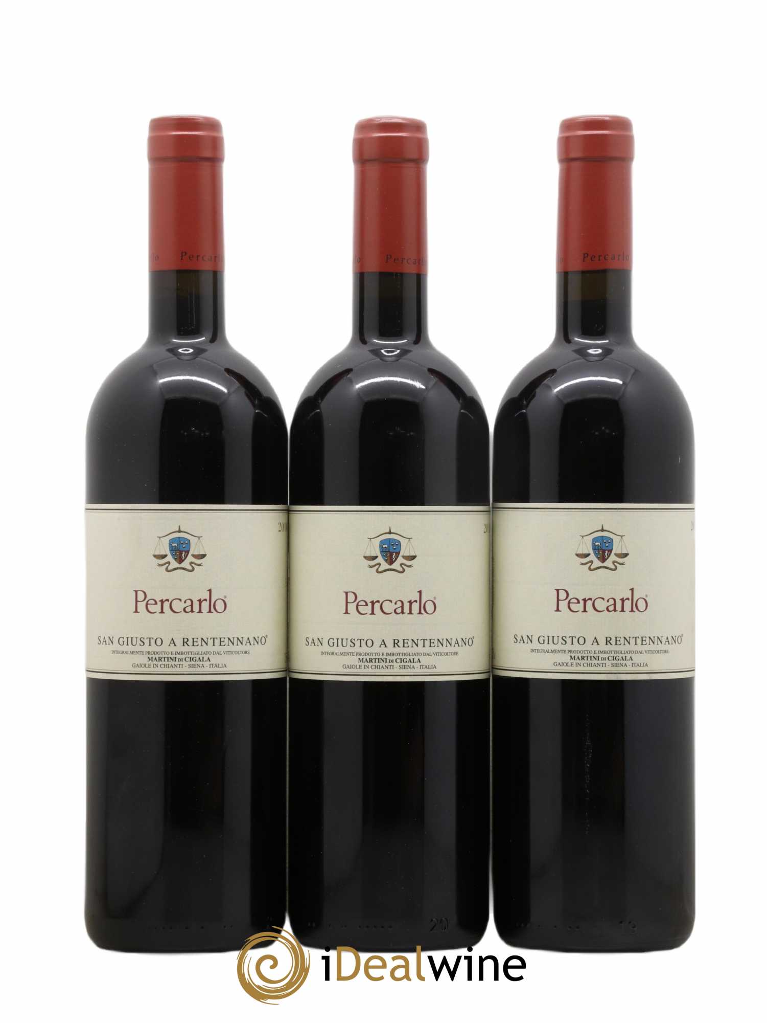 Toscana IGT San Giusto a Rentennano Percarlo Famille Martini di Cigala 2016 - Lot de 3 bouteilles - 0