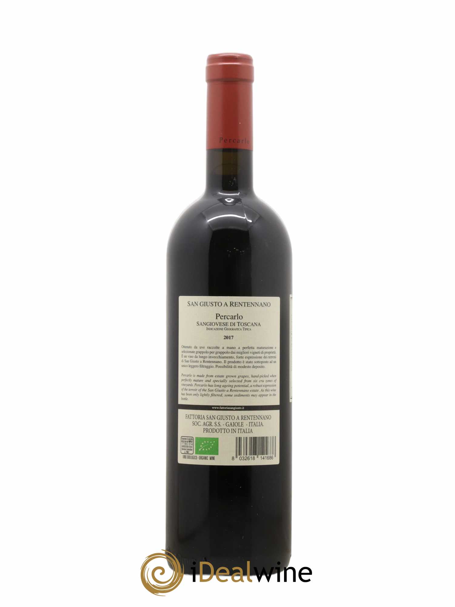 Toscana IGT San Giusto a Rentennano Percarlo Famille Martini di Cigala 2017 - Lot de 1 bouteille - 1