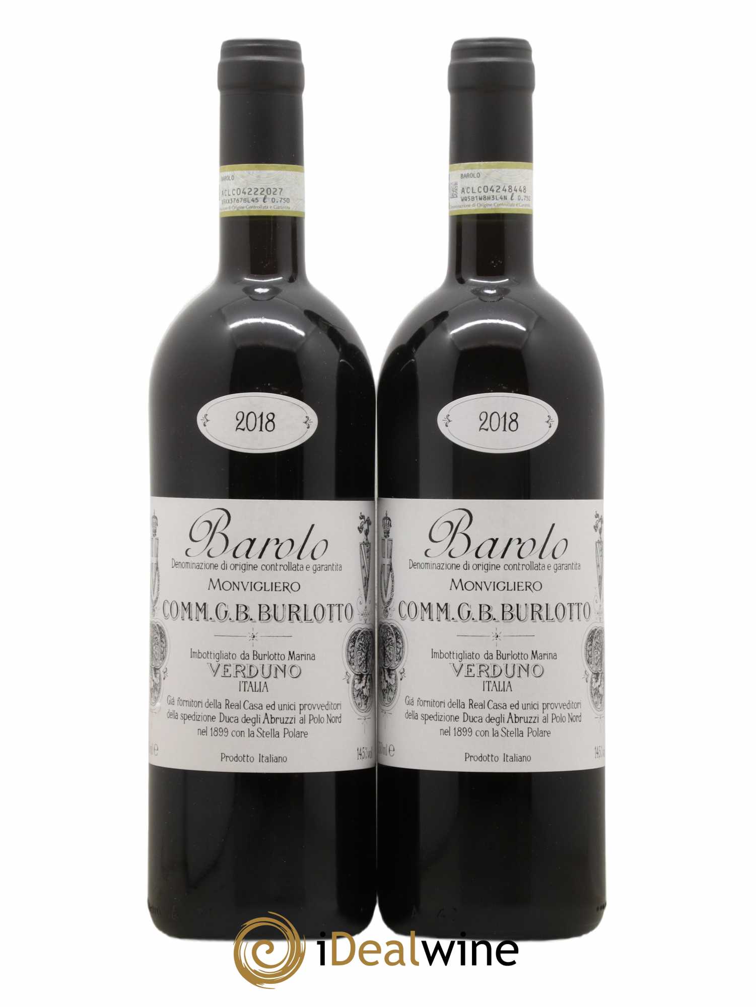 Barolo DOCG Monvigliero Comm. Giovan Battista Burlotto 2018 - Lot de 2 bouteilles - 0