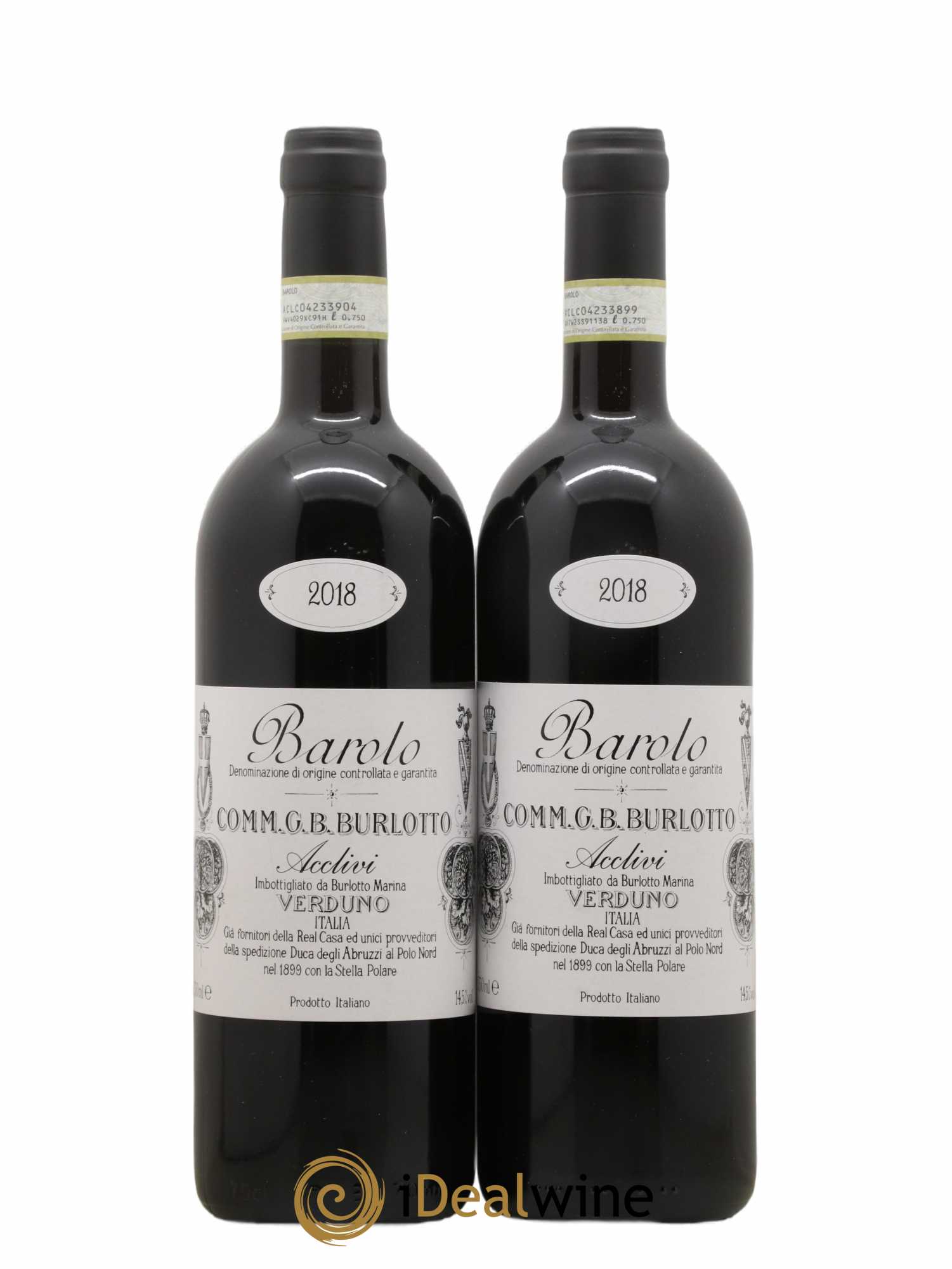 Barolo DOCG Acclivi Comm. Giovan Battista Burlotto 2018 - Lot de 2 bouteilles - 0