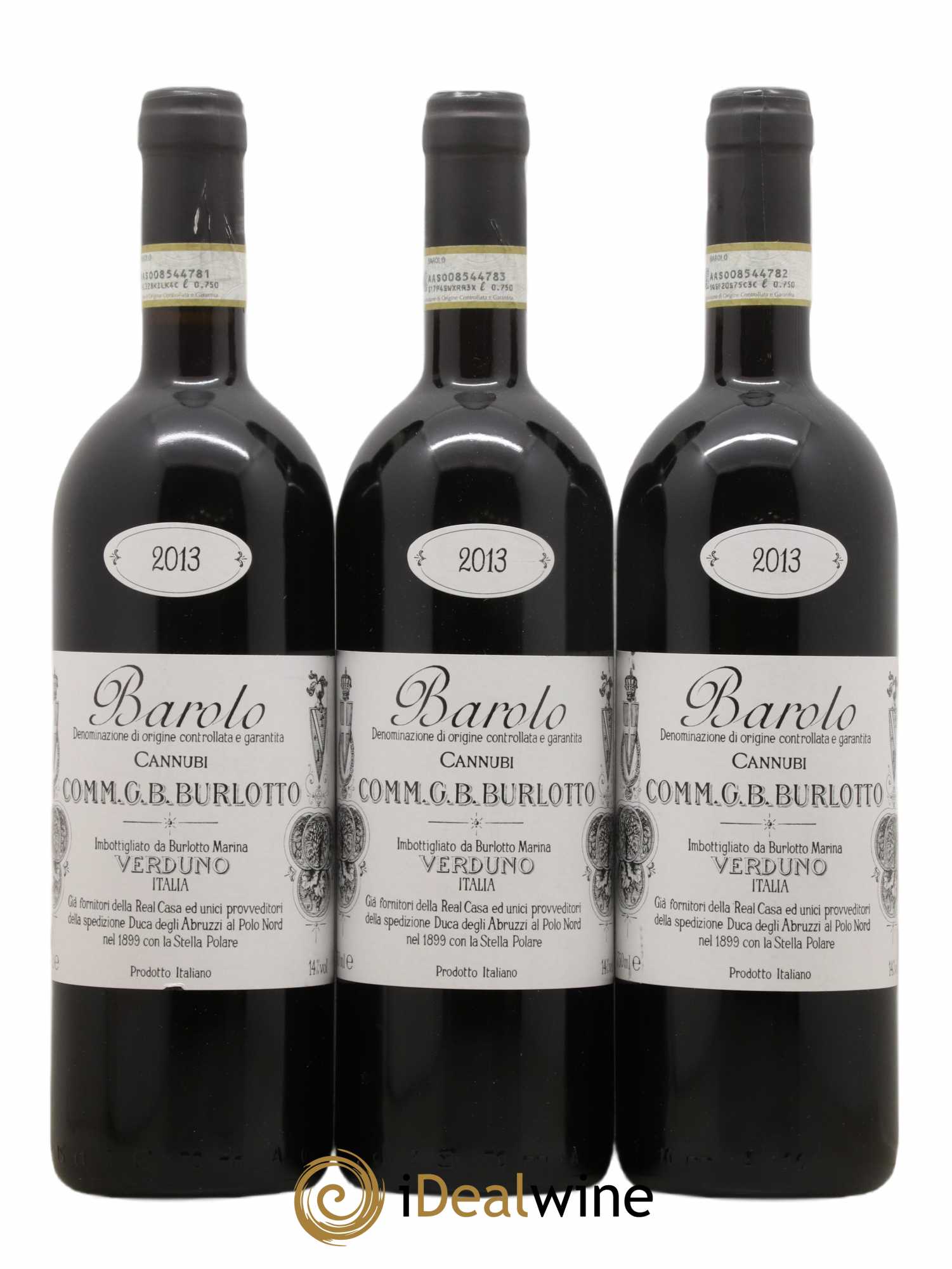 Barolo DOCG Cannubi Comm. Giovan Battista Burlotto 2013 - Lot de 3 bouteilles - 0