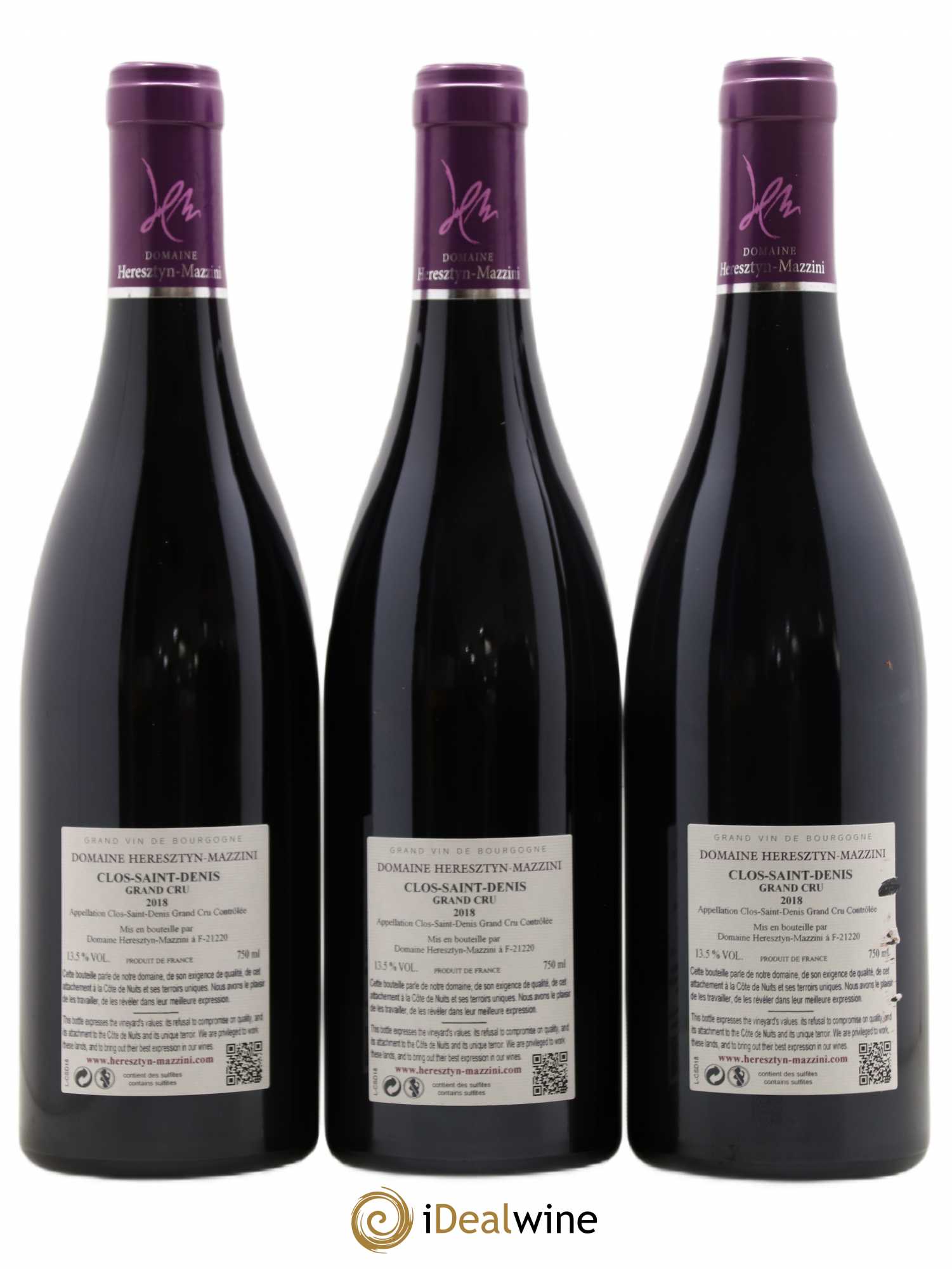 Clos Saint-Denis Grand Cru Heresztyn Mazzini 2018 - Posten von 3 Flaschen - 1
