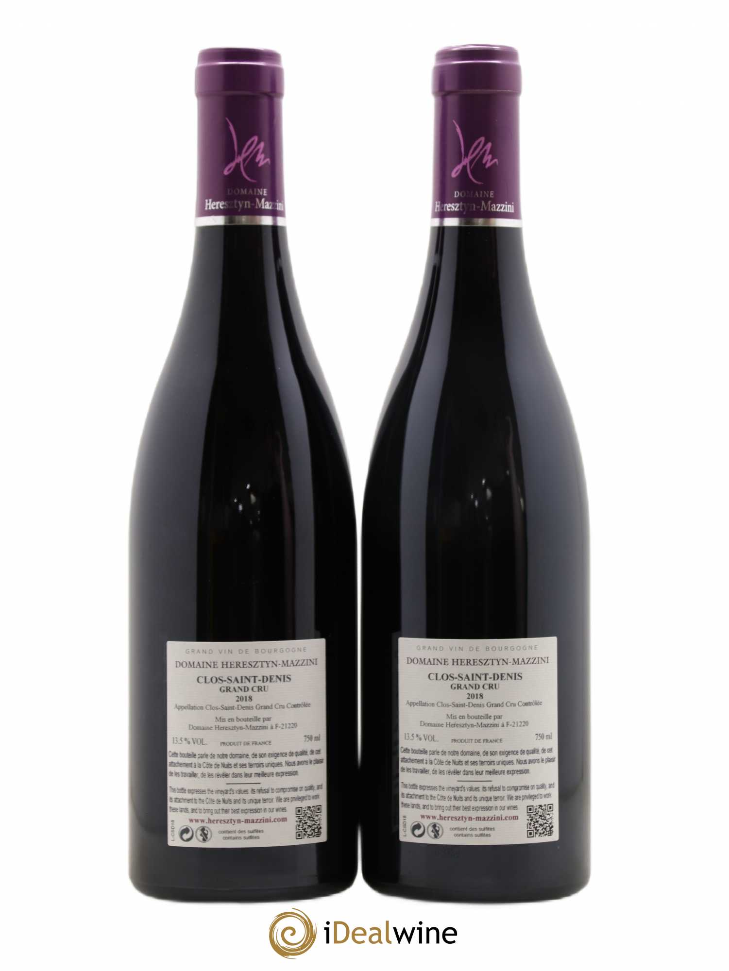 Clos Saint-Denis Grand Cru Heresztyn Mazzini 2018 - Lot de 2 bouteilles - 1