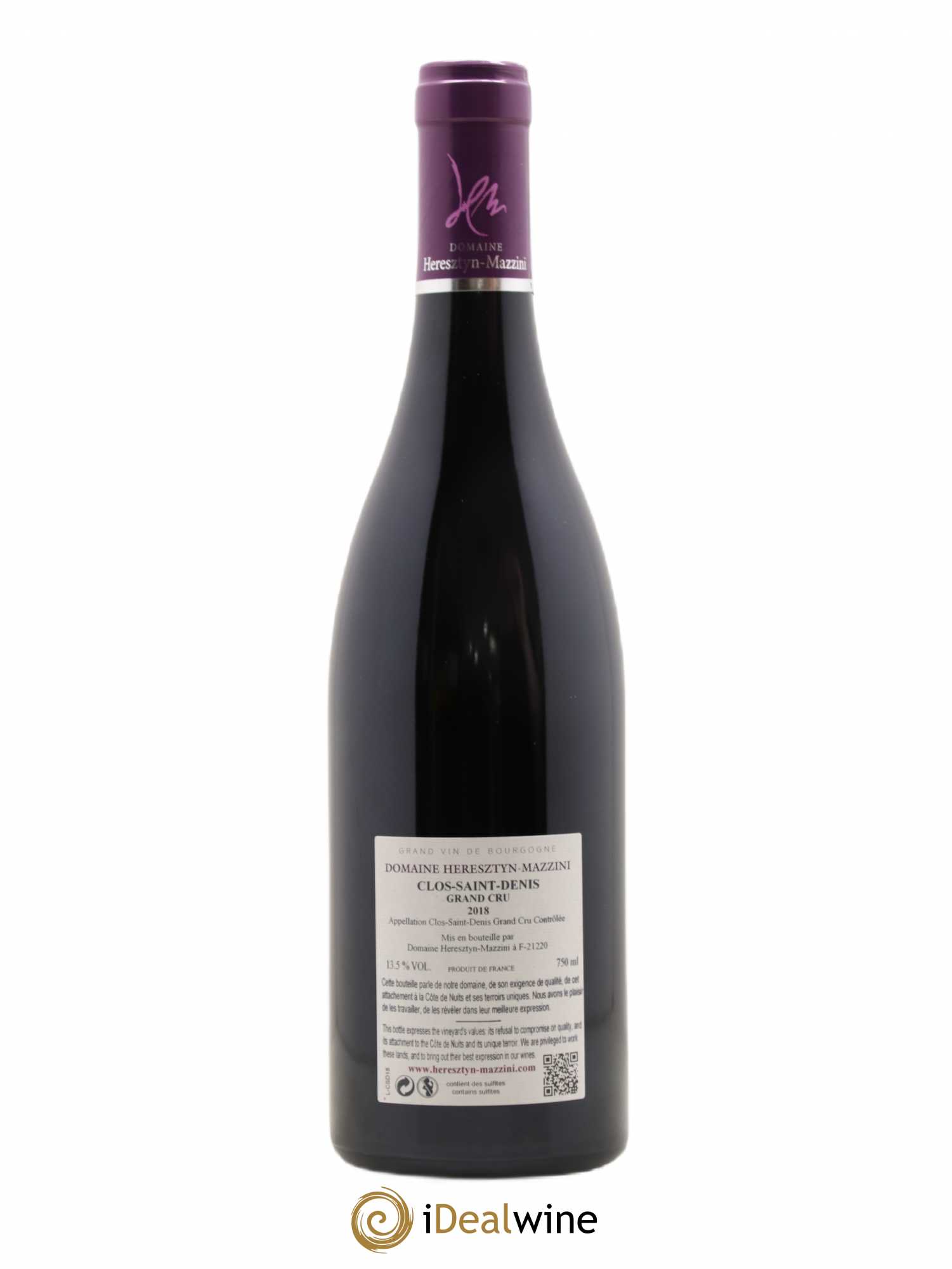 Clos Saint-Denis Grand Cru Heresztyn Mazzini 2018 - Posten von 1 Flasche - 1