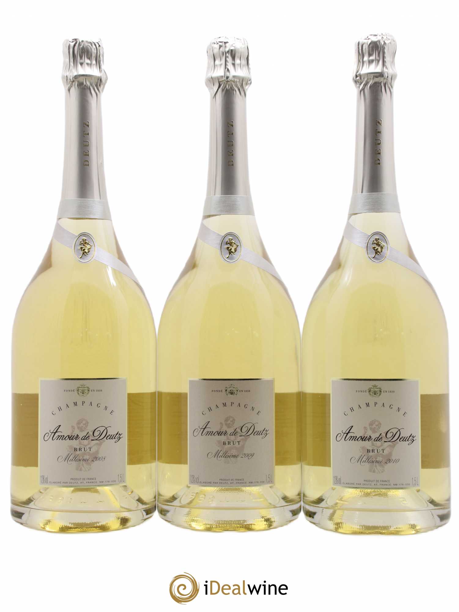 Amour de Deutz Brut Deutz 2008-2009-2010 2008 - Lot de 3 magnums - 0