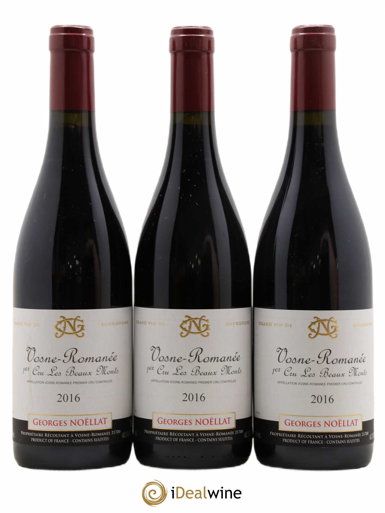 Vosne-Romanée 1er Cru Les Beaumonts Charles Noëllat 2016 - Lot de 3 bouteilles - 0