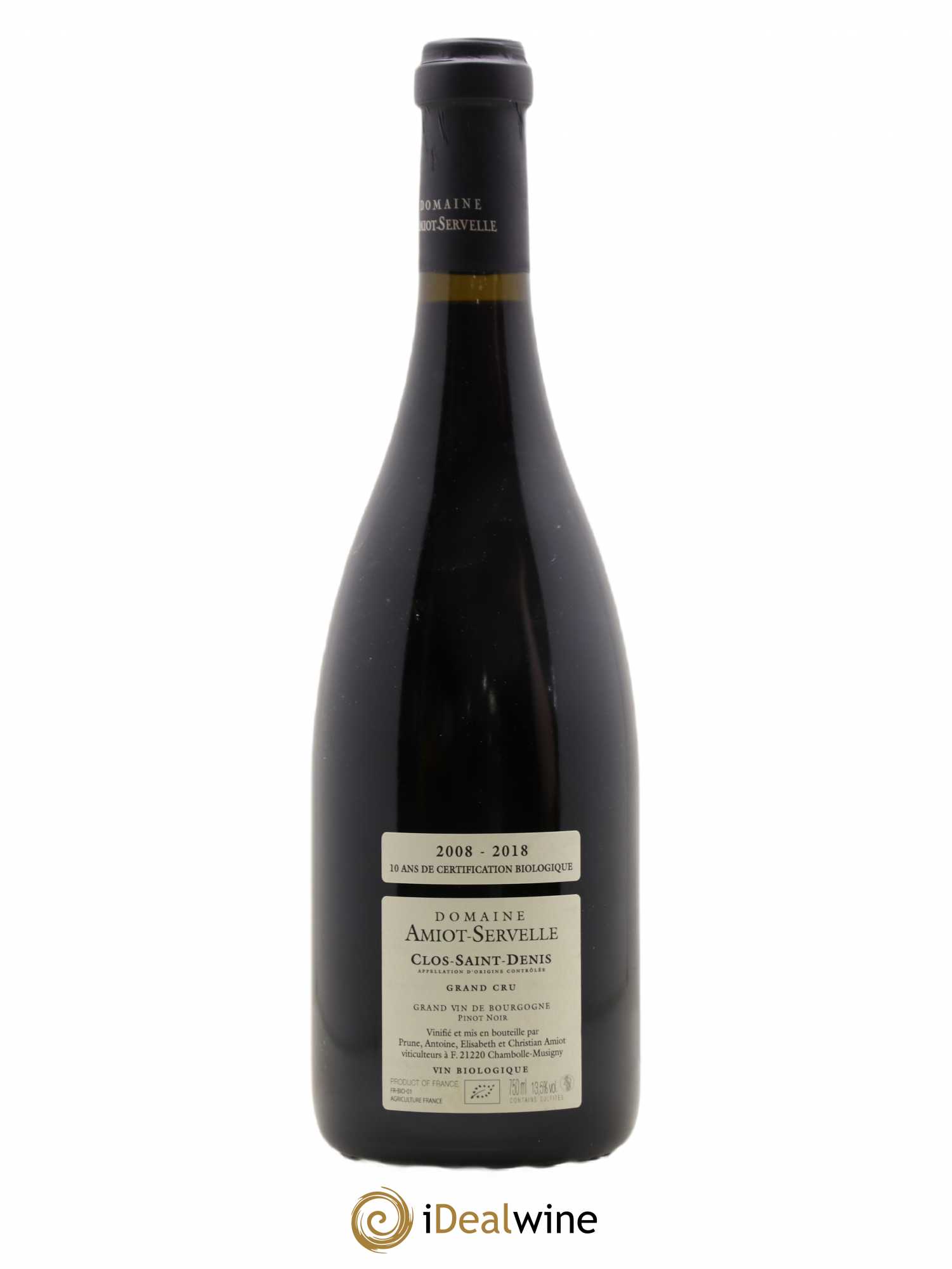 Clos Saint-Denis Grand Cru Amiot-Servelle 2018 - Lot de 1 bouteille - 1