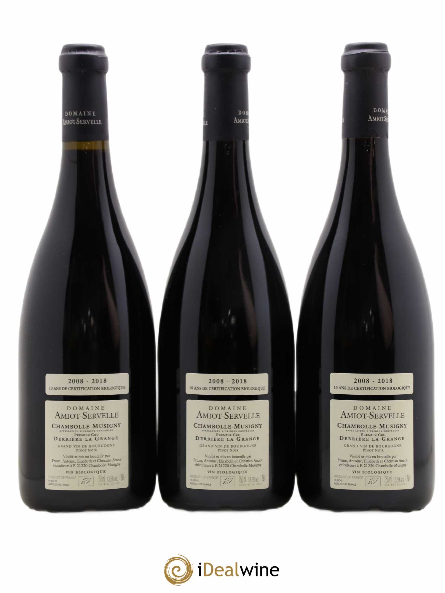 Chambolle-Musigny 1er Cru Derrière la Grange Amiot-Servelle 2018 - Lot de 3 bouteilles - 1